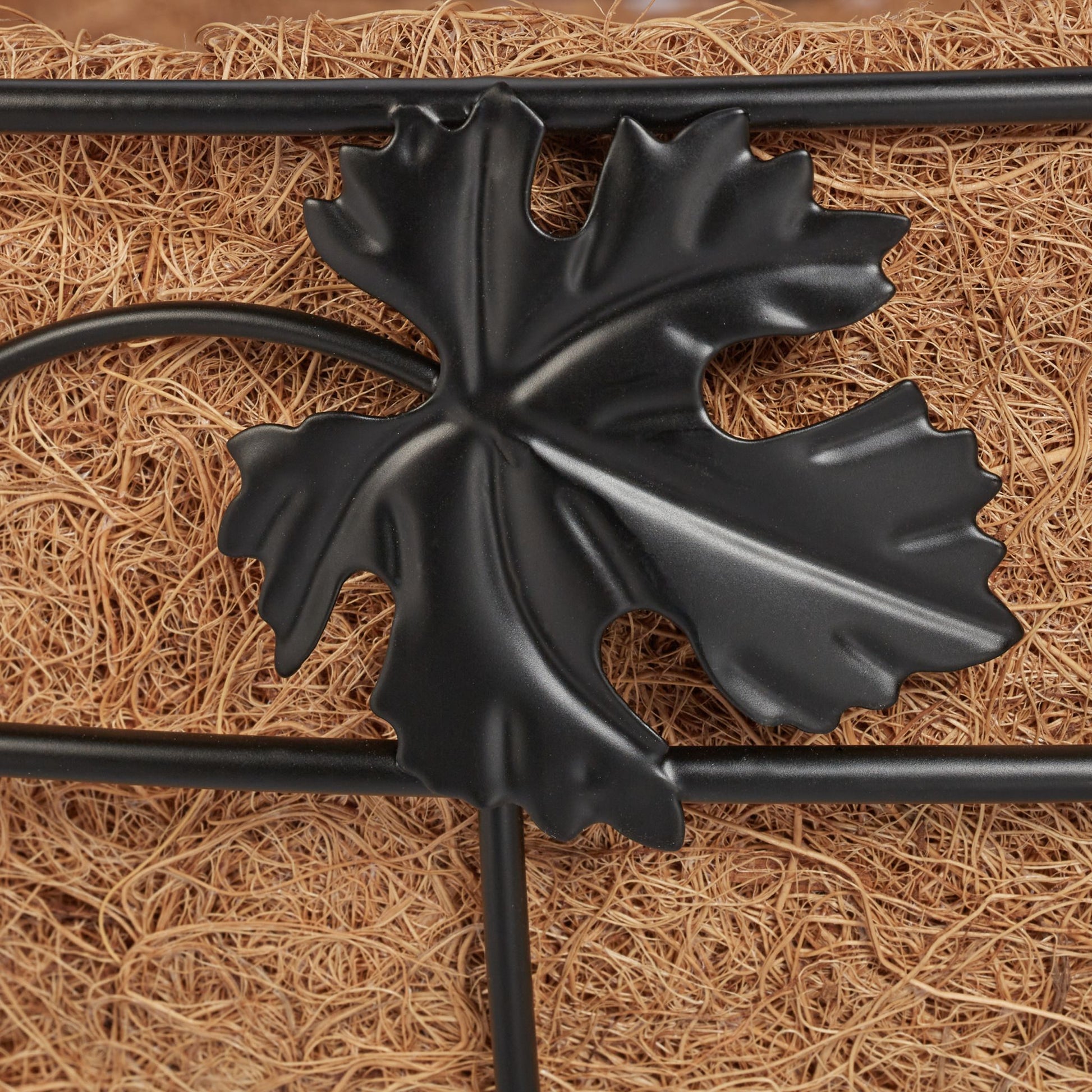 Blumenampel 3er-Set Kokos Hellbraun-Schwarz von Relaxdays