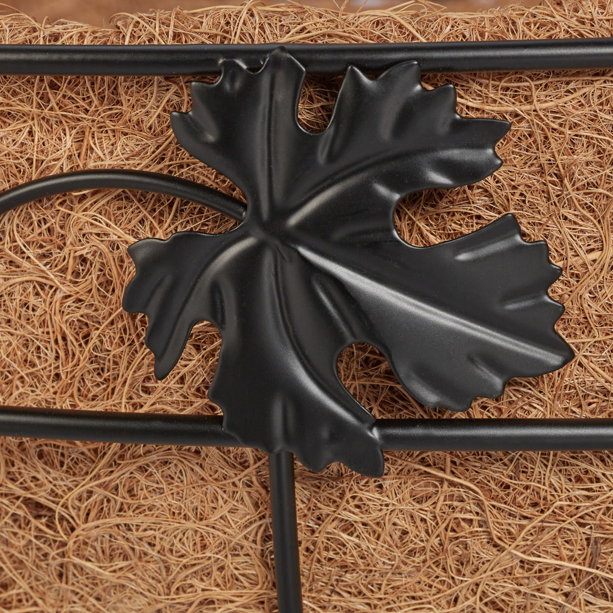 Blumenampel 3er-Set Kokos Hellbraun-Schwarz von Relaxdays