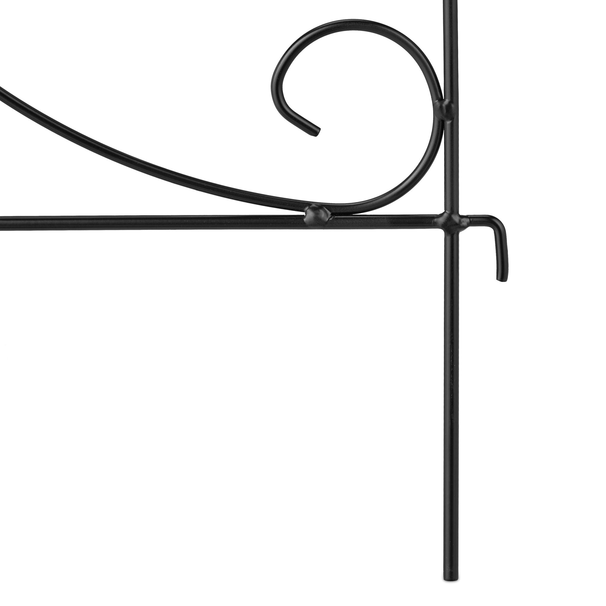 Beetzaun Metall 6-tlg. Schwarz von Relaxdays