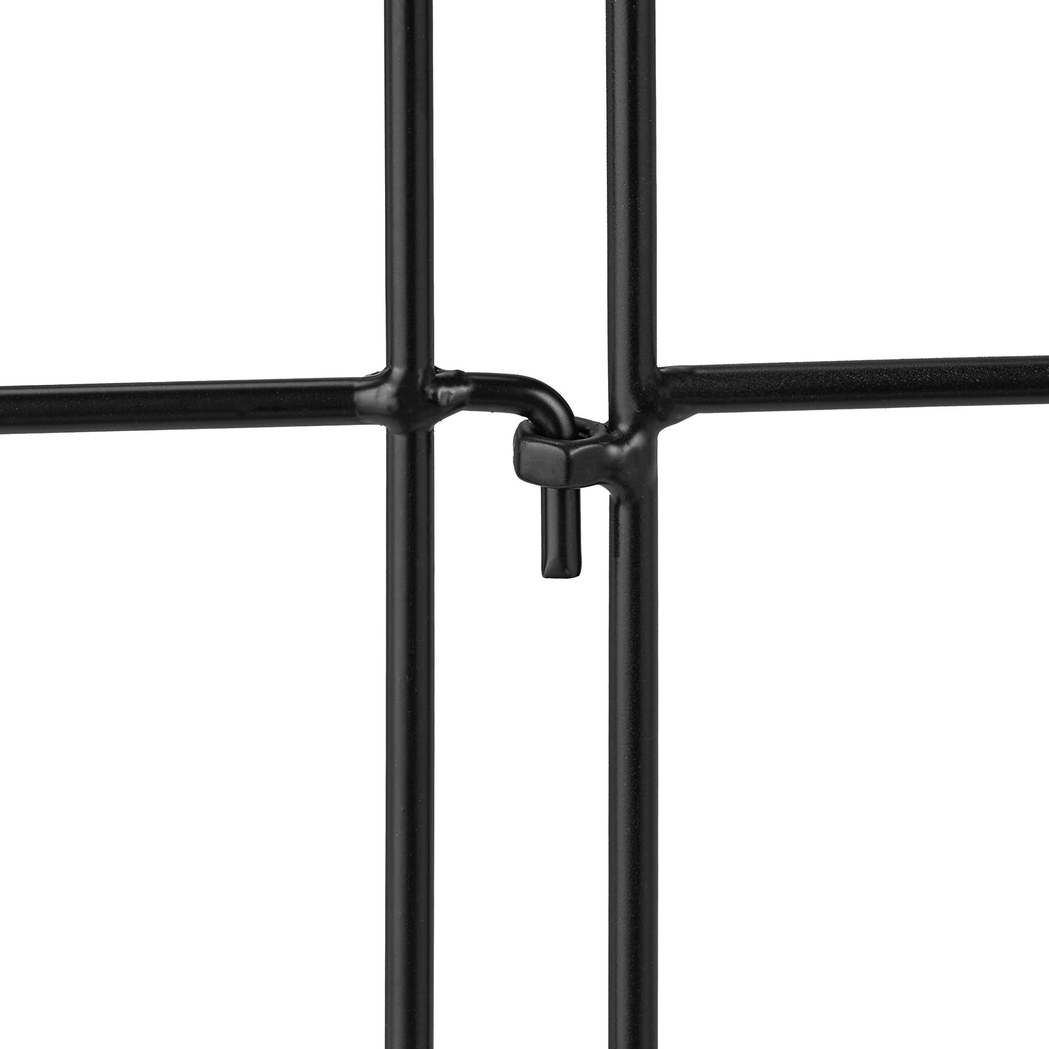 Beetzaun Metall 6-tlg. Schwarz von Relaxdays