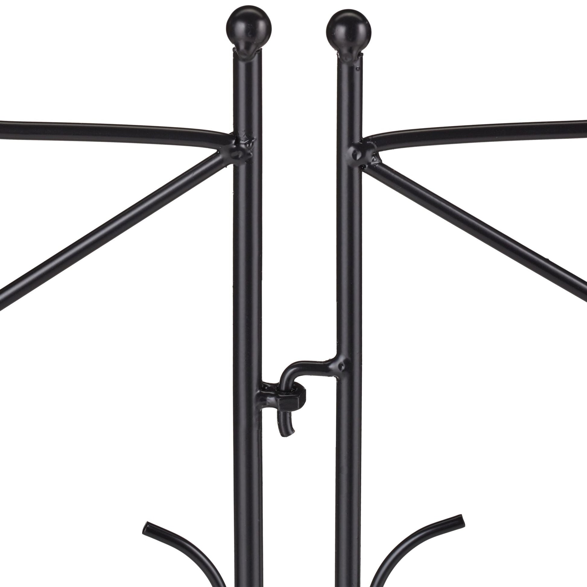Beetzaun Metall 6-tlg. Schwarz von Relaxdays