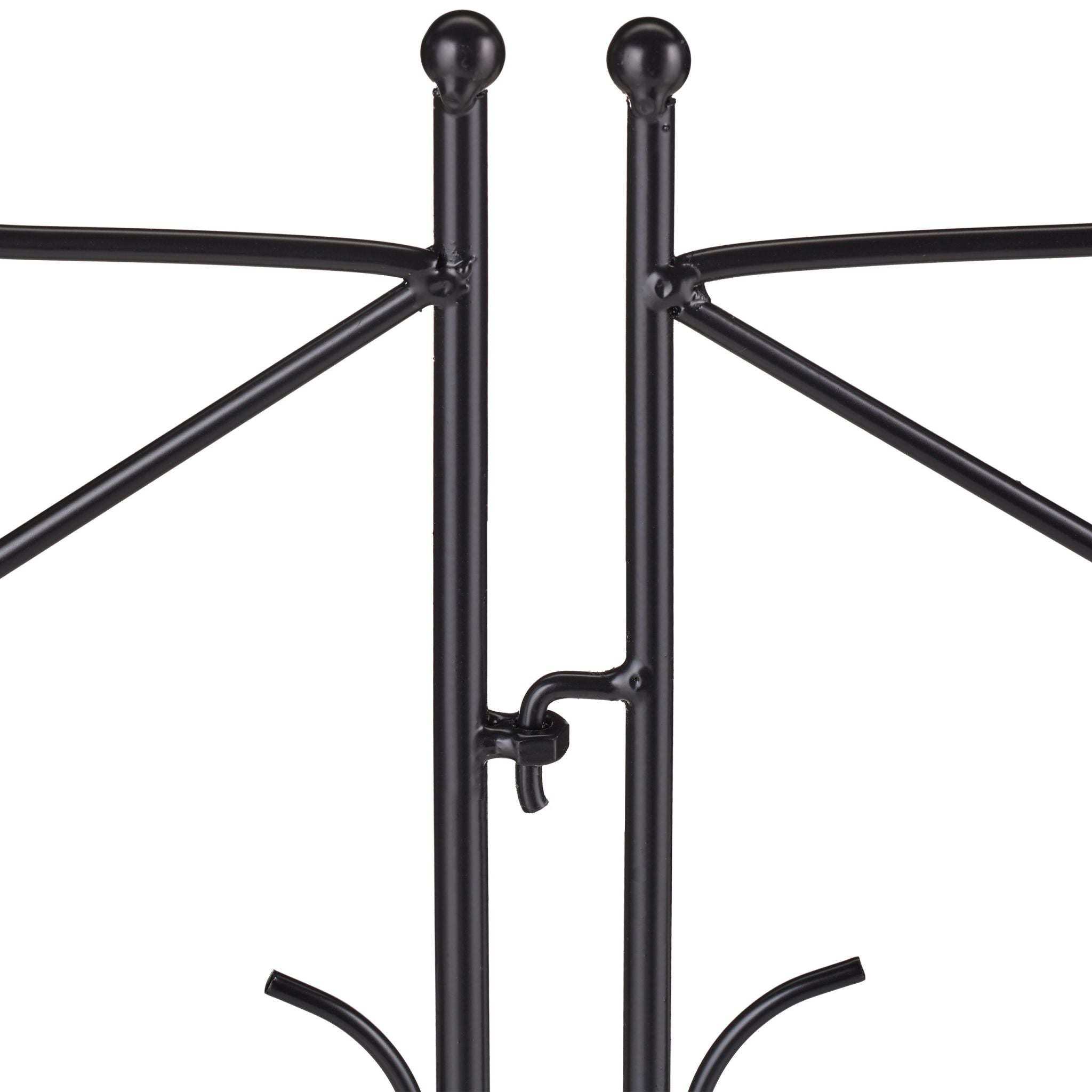 Beetzaun Metall 6-tlg. Schwarz von Relaxdays