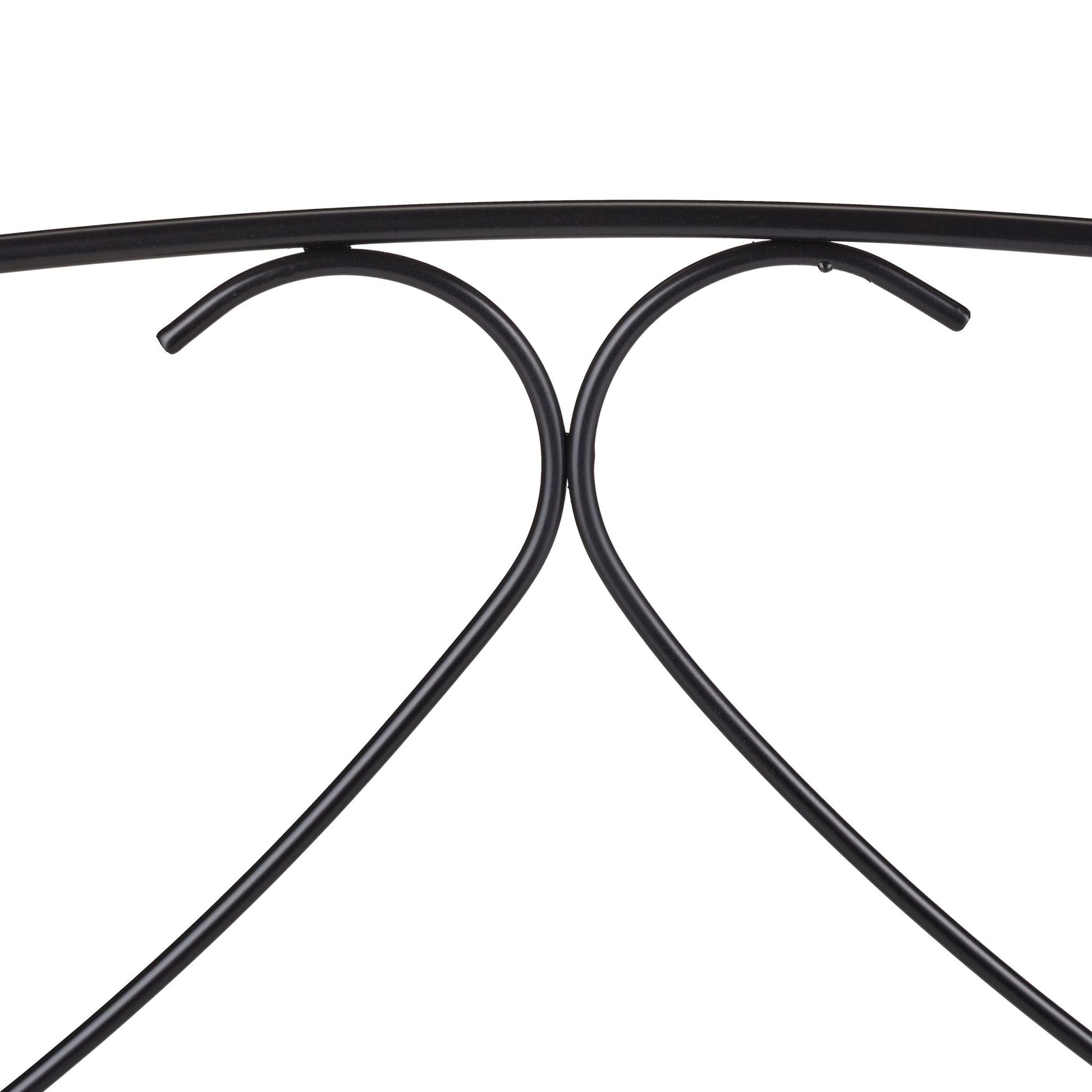 Beetzaun Metall 6-tlg. Schwarz von Relaxdays