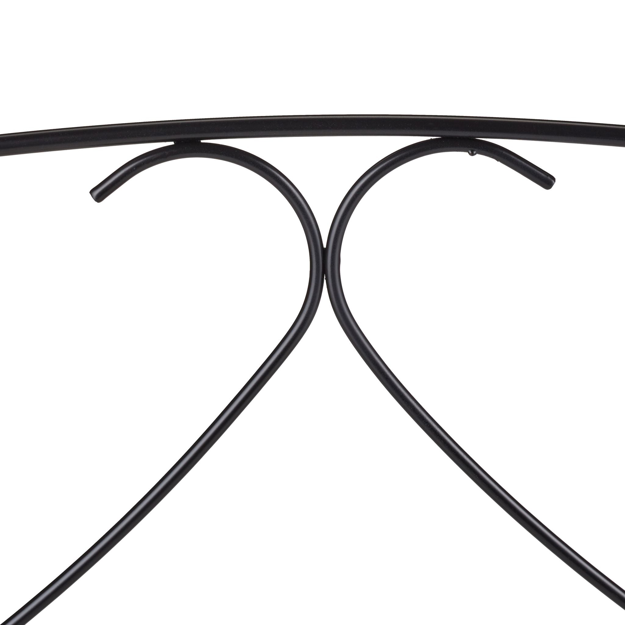 Beetzaun Metall 6-tlg. Schwarz von Relaxdays