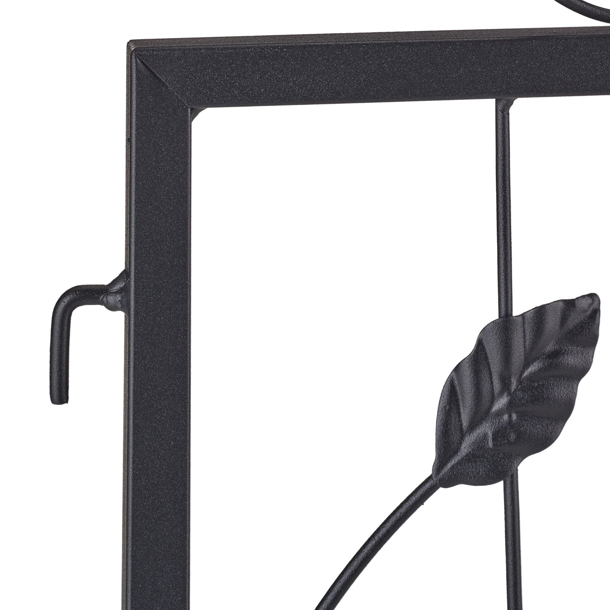 Beetzaun Metall 4-tlg. Schwarz von Relaxdays