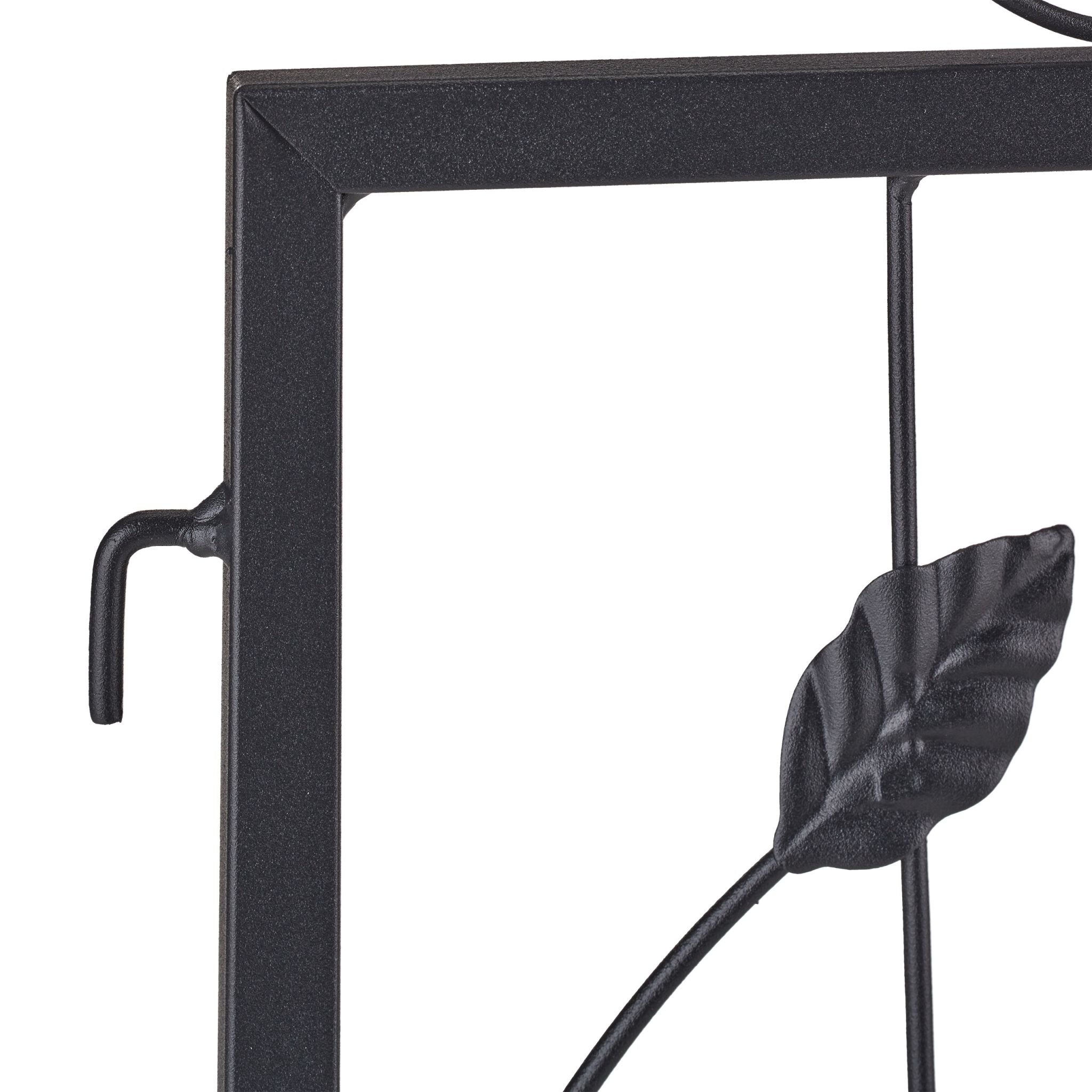 Beetzaun Metall 4-tlg. Schwarz von Relaxdays