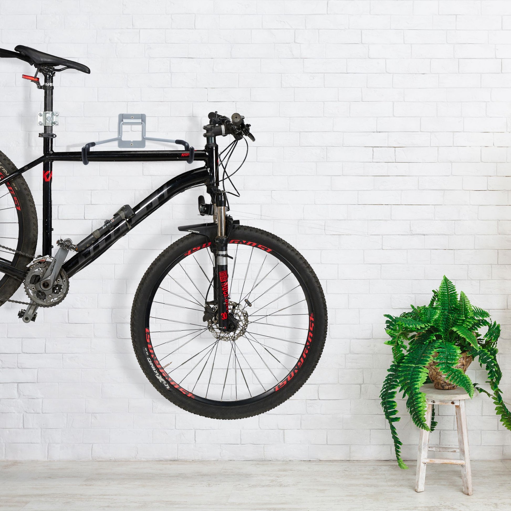 Fahrrad Wandhalterung klappbar Schwarz-Silber von Relaxdays