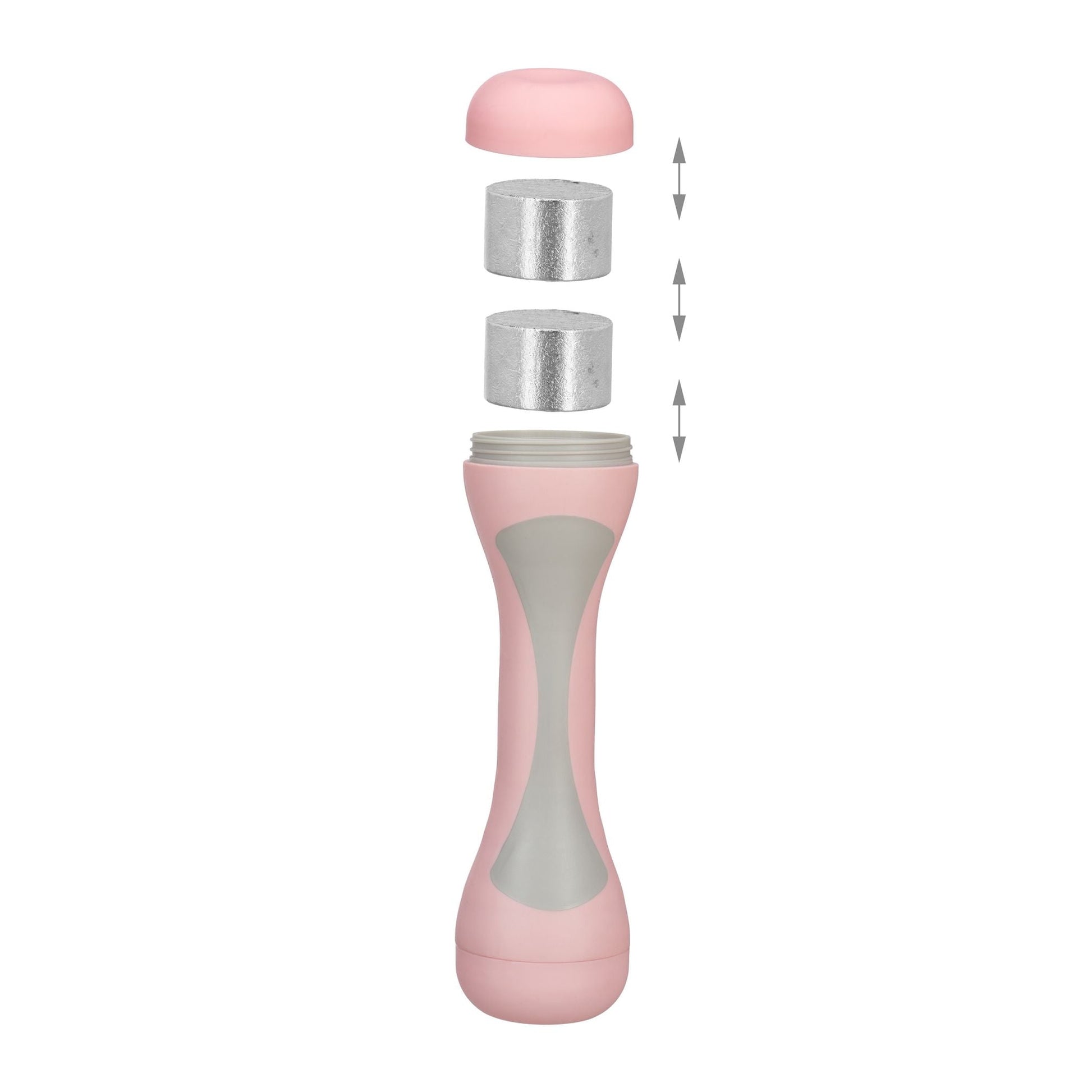 Verstellbare Hanteln 2er-Set Rosa-Grau von Relaxdays