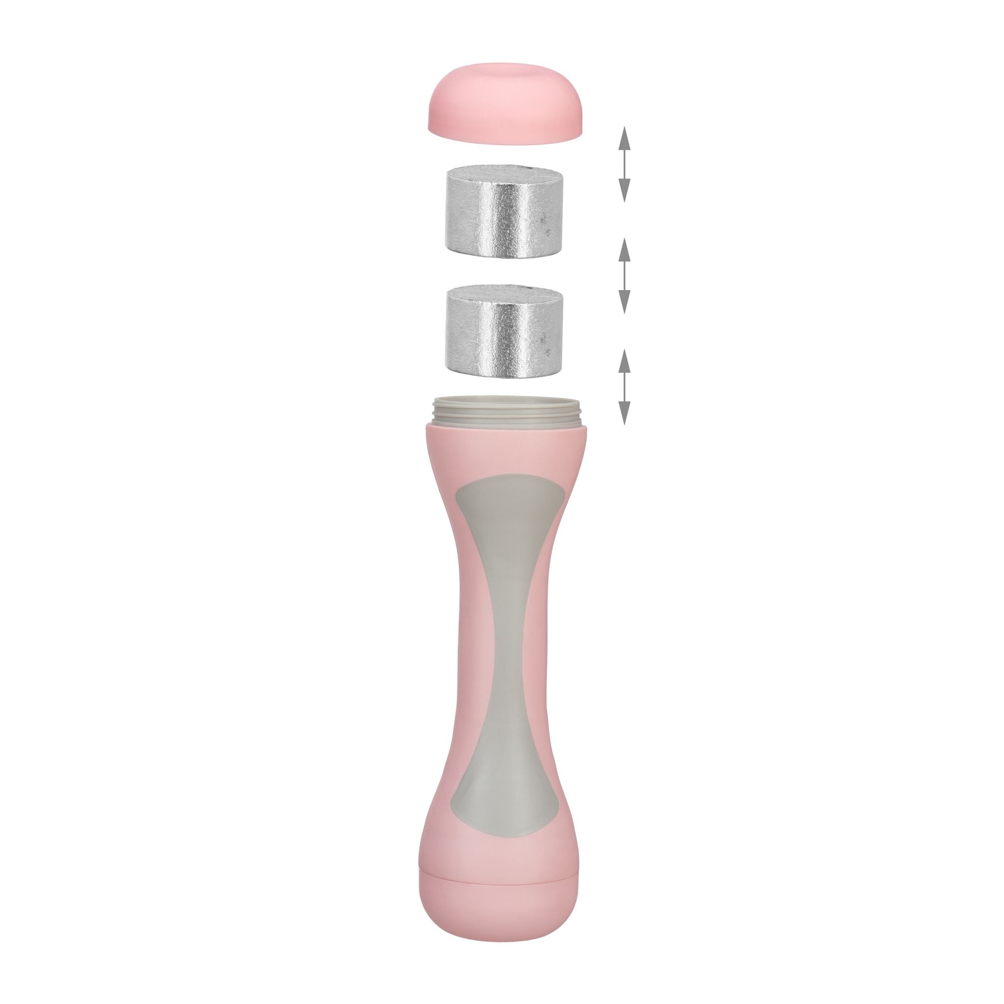 Verstellbare Hanteln 2er-Set Rosa-Grau von Relaxdays