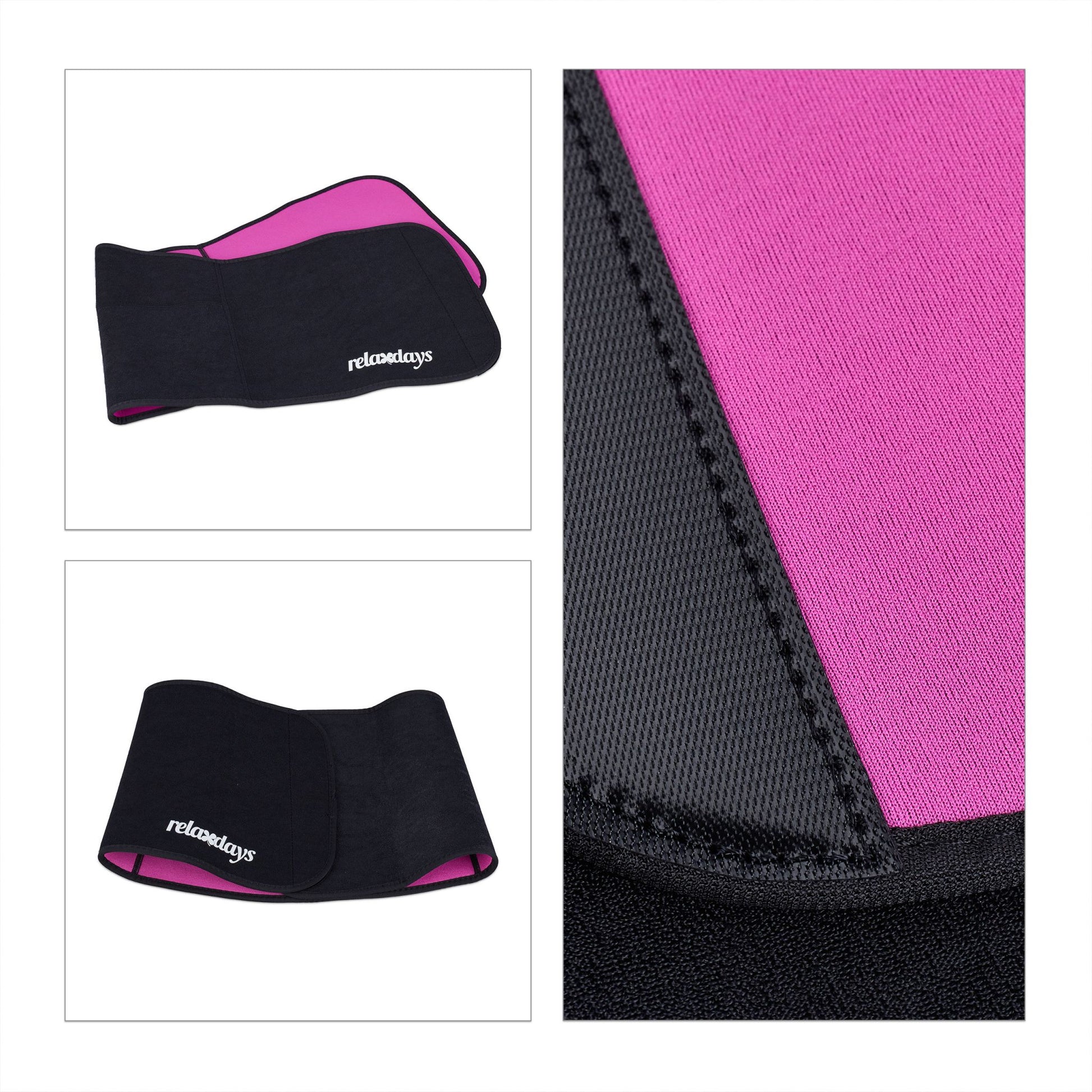 Bauchweggürtel Hula Hoop Pink-Schwarz von Relaxdays