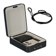 Sicherheitsbox tragbar mit Zahlenschloss Beige-Schwarz von Relaxdays