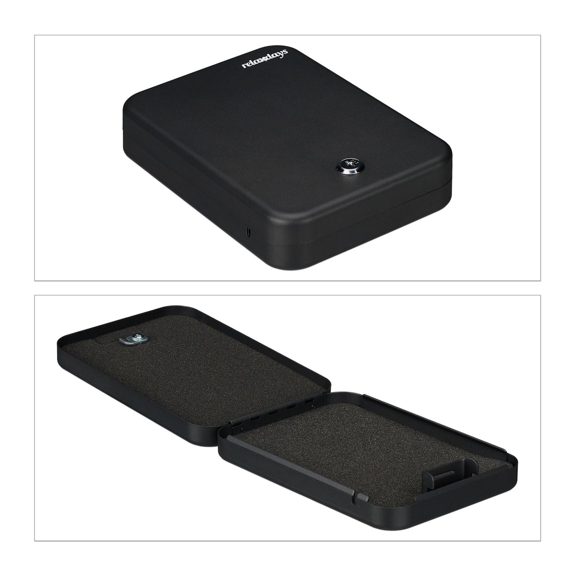 Abschliessbare Sicherheitsbox Schwarz von Relaxdays