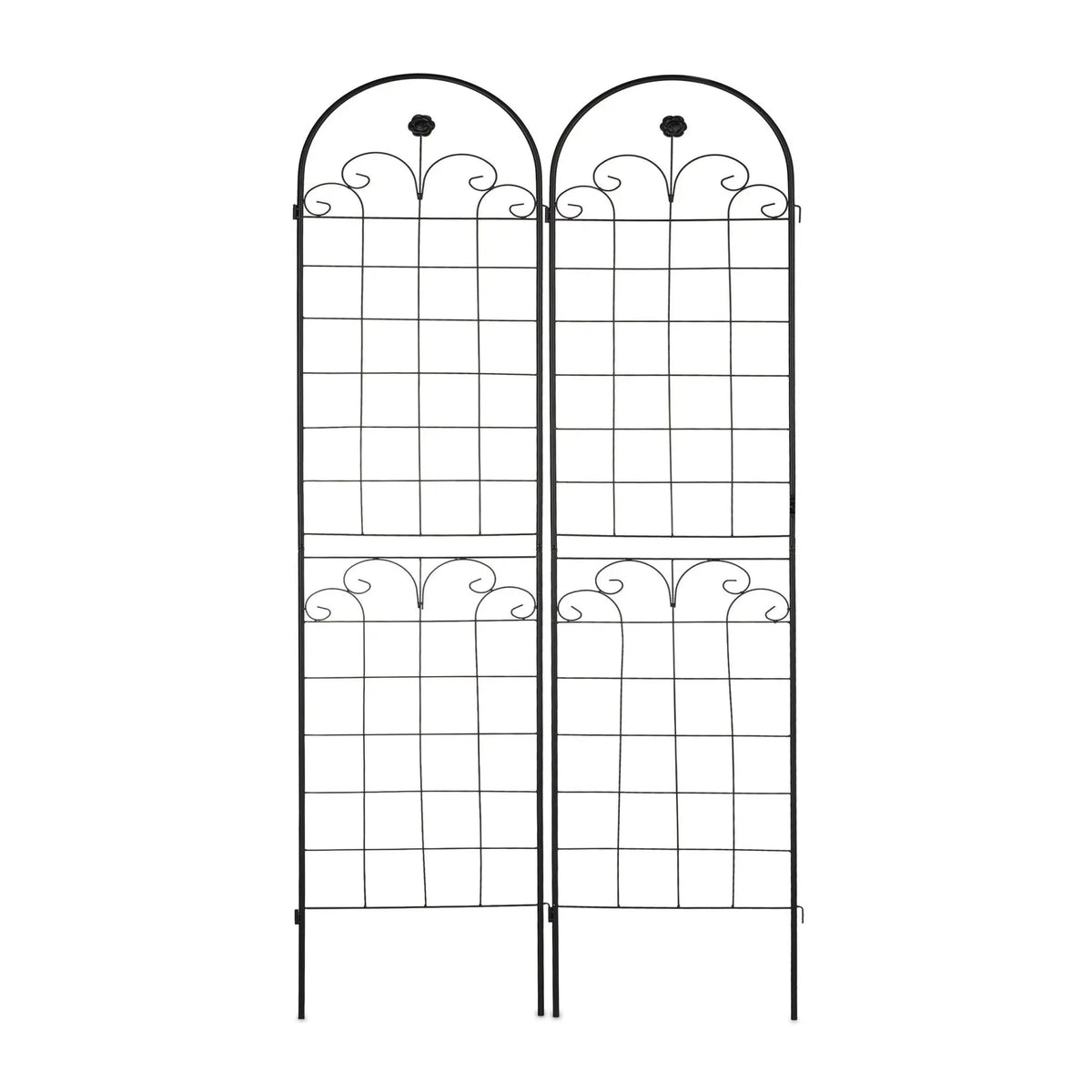 Rankgitter 180cm 2er-Set Schwarz von Relaxdays