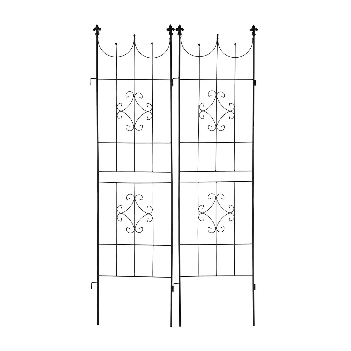 Rankgitter Metall 2er-Set Schwarz von Relaxdays