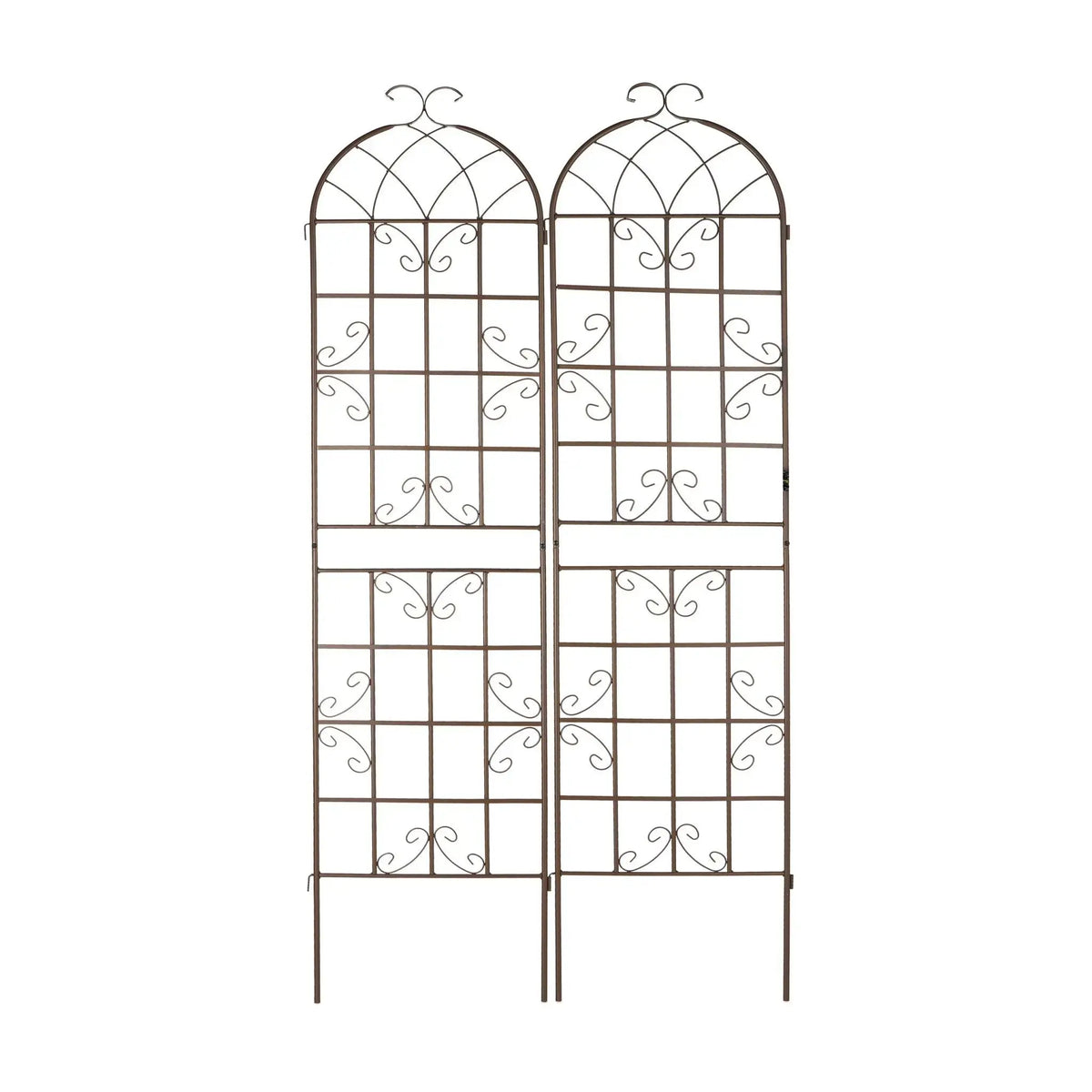 Rankgitter Metall 2er-Set Braun von Relaxdays