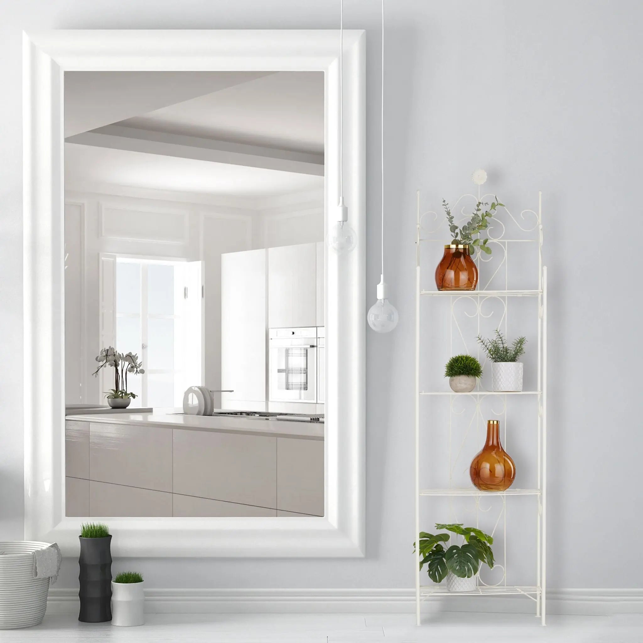 Pflanzenregal Metall 4 Ablagen Weiss von Relaxdays