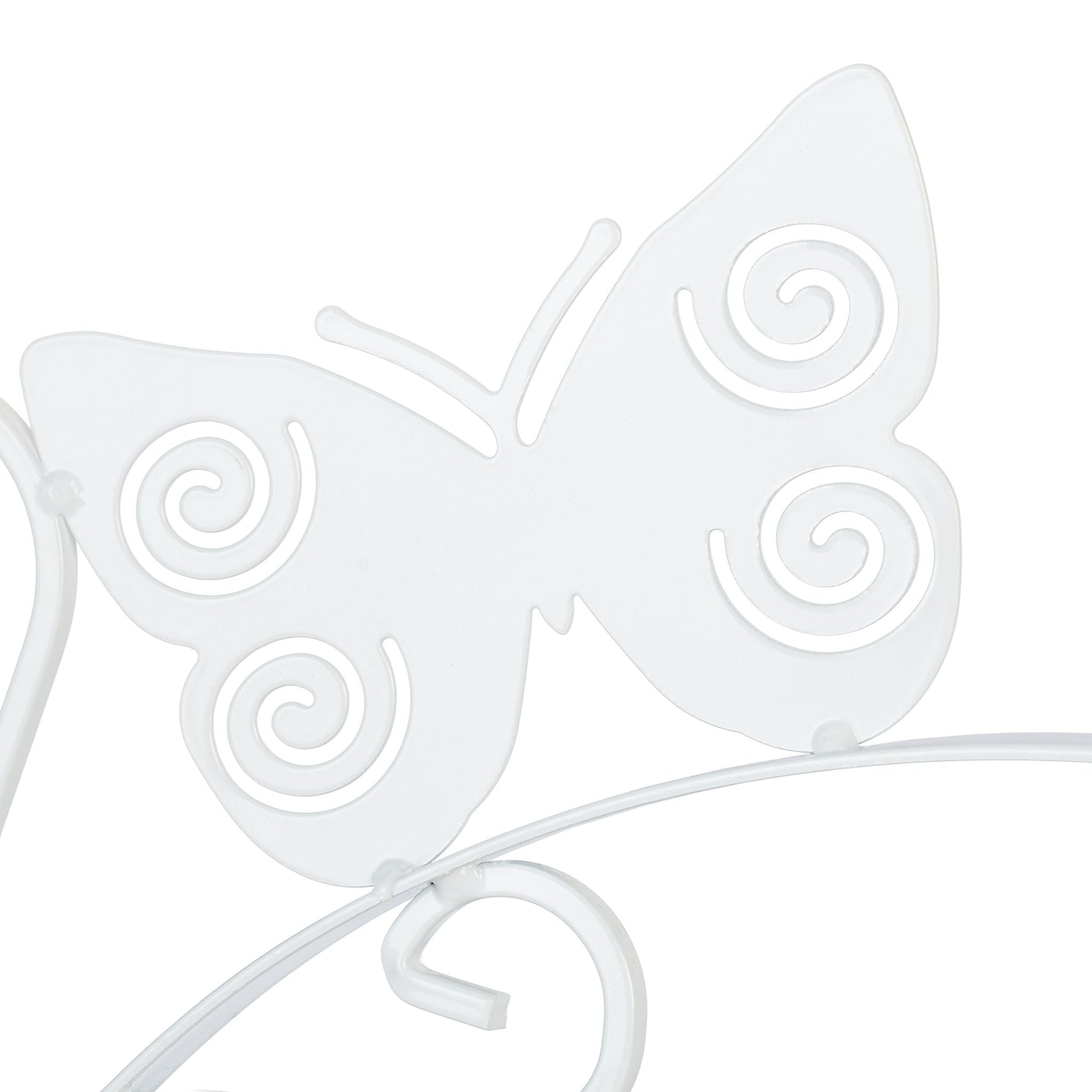 Blumenampelhalterung mit Schmetterling Weiss von Relaxdays