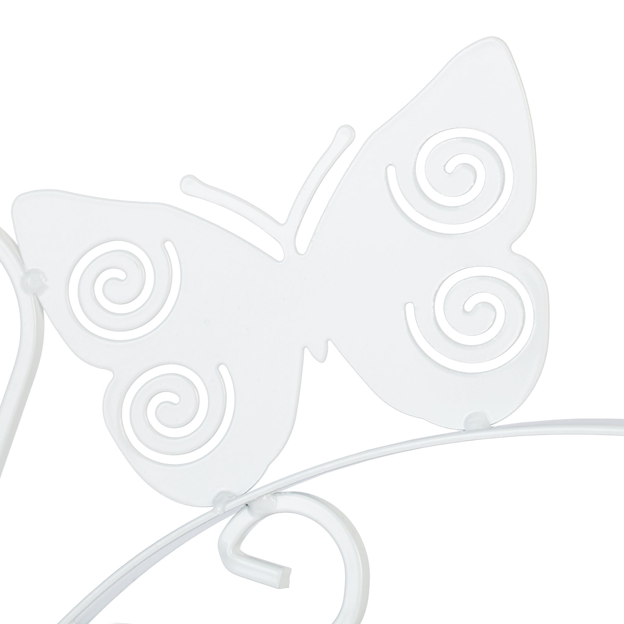 Blumenampelhalterung mit Schmetterling Weiss von Relaxdays
