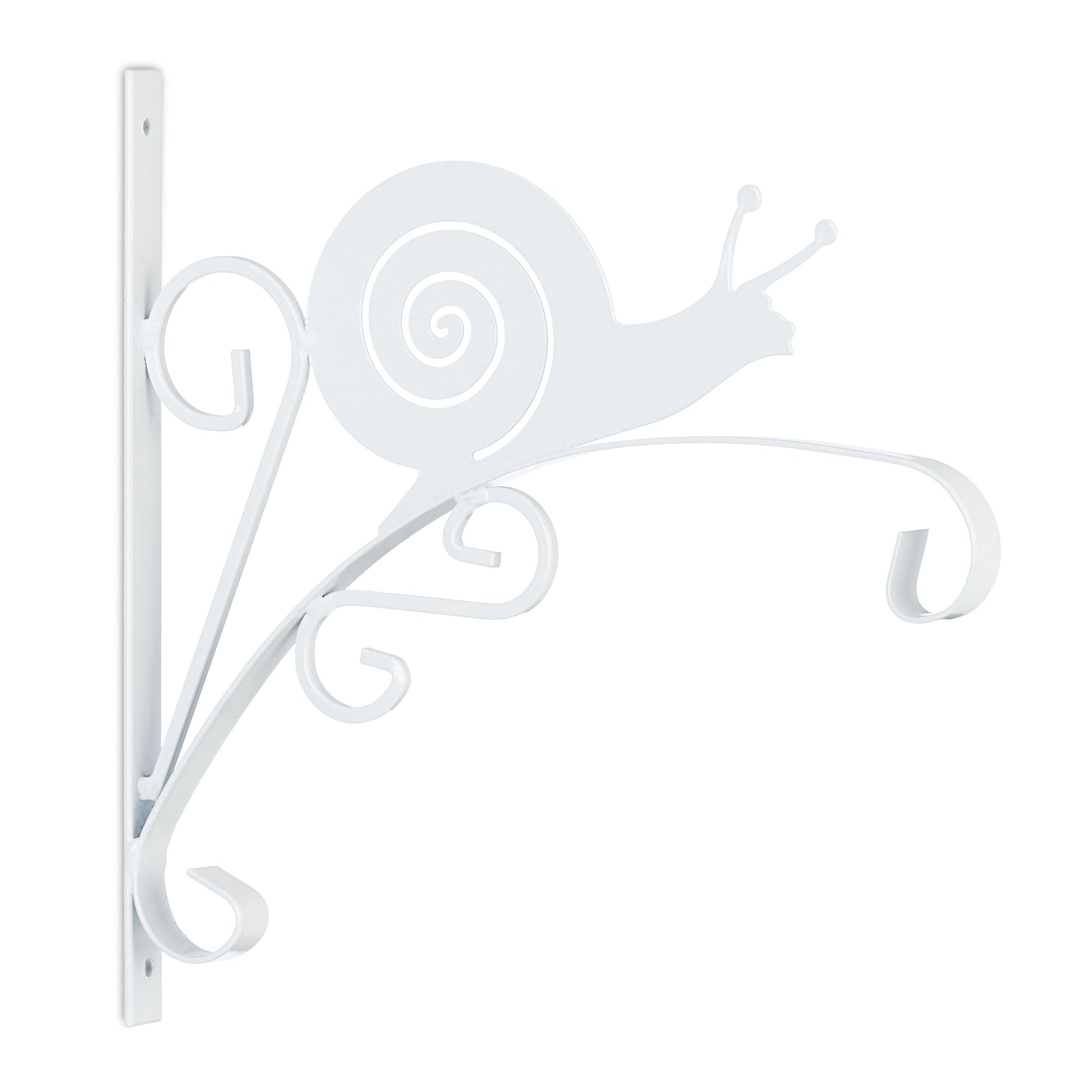 Blumenampelhalterung mit Schnecke Weiss von Relaxdays