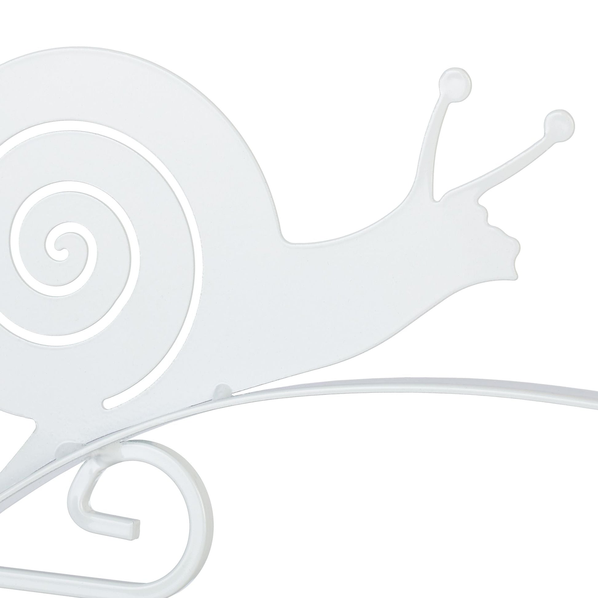Blumenampelhalterung mit Schnecke Weiss von Relaxdays