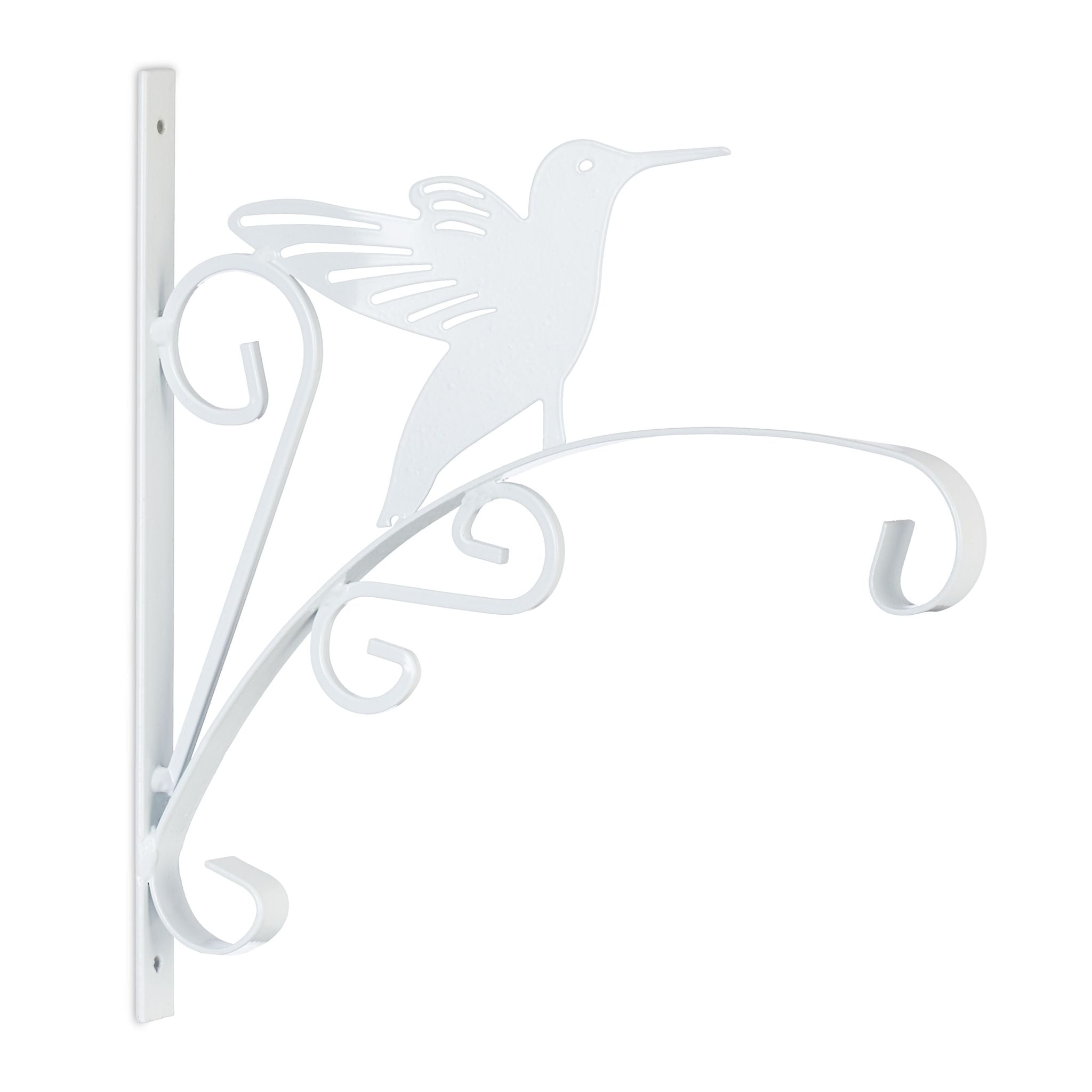 Blumenampelhalterung 2er-Set mit Vogel Weiss von Relaxdays