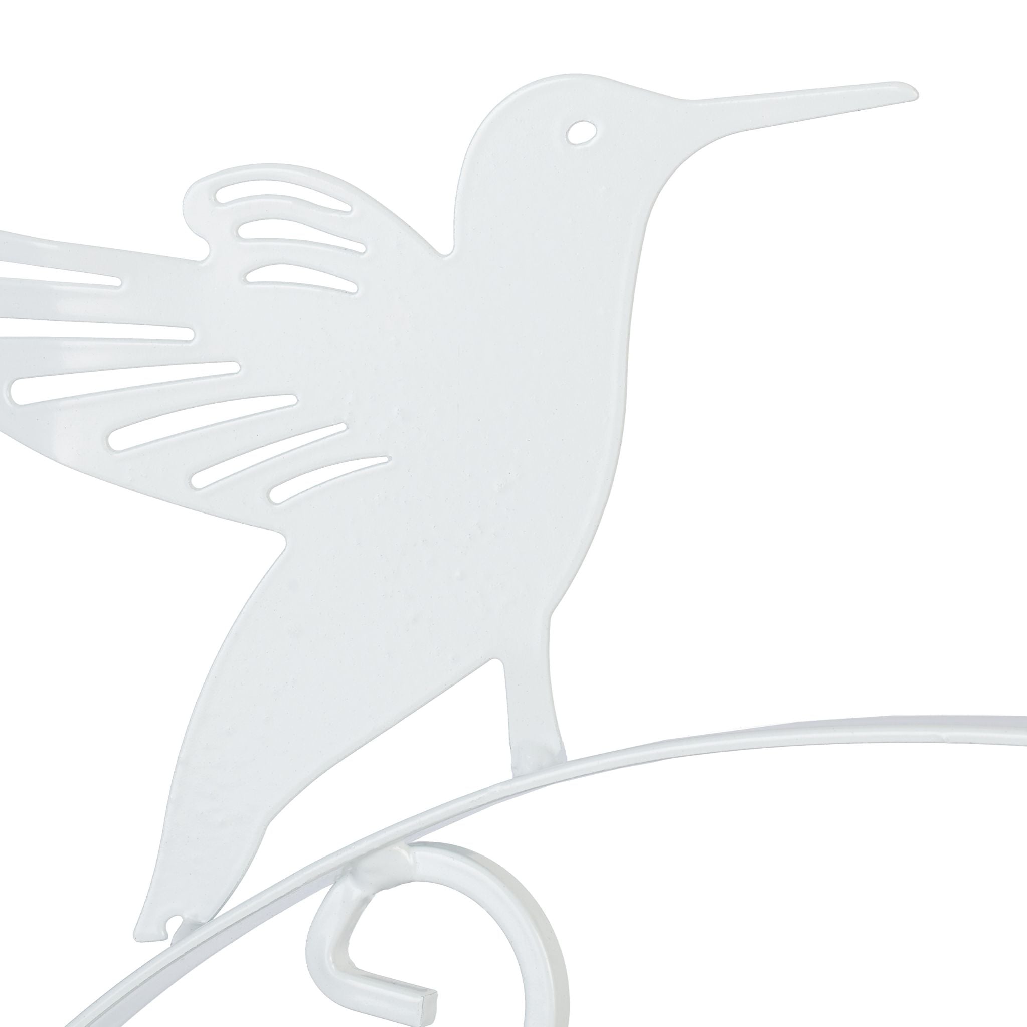 Blumenampelhalterung 2er-Set mit Vogel Weiss von Relaxdays