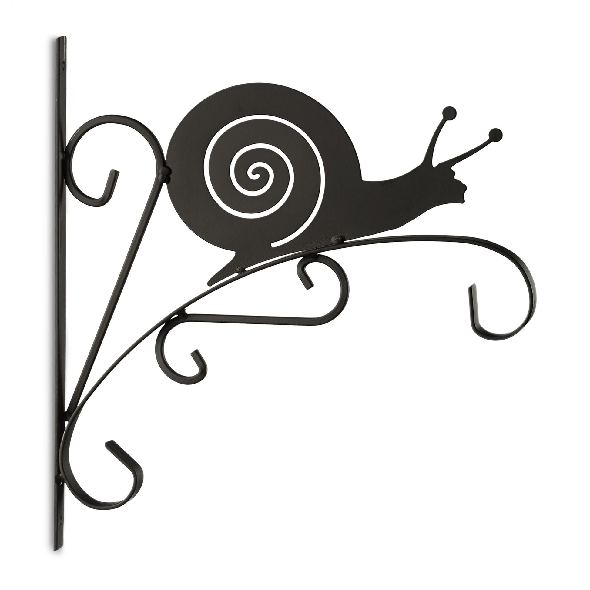 Blumenampelhalterung 2er-Set Schnecke Schwarz von Relaxdays