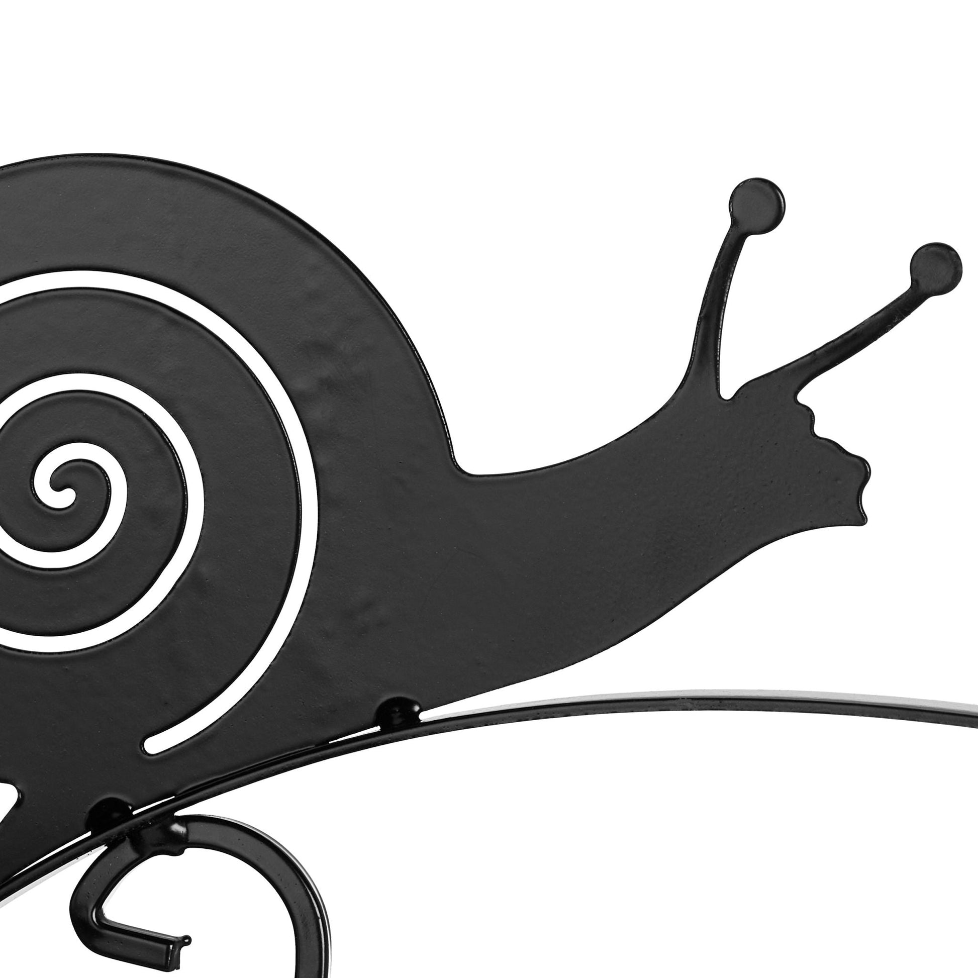 Blumenampelhalterung 2er-Set Schnecke Schwarz von Relaxdays