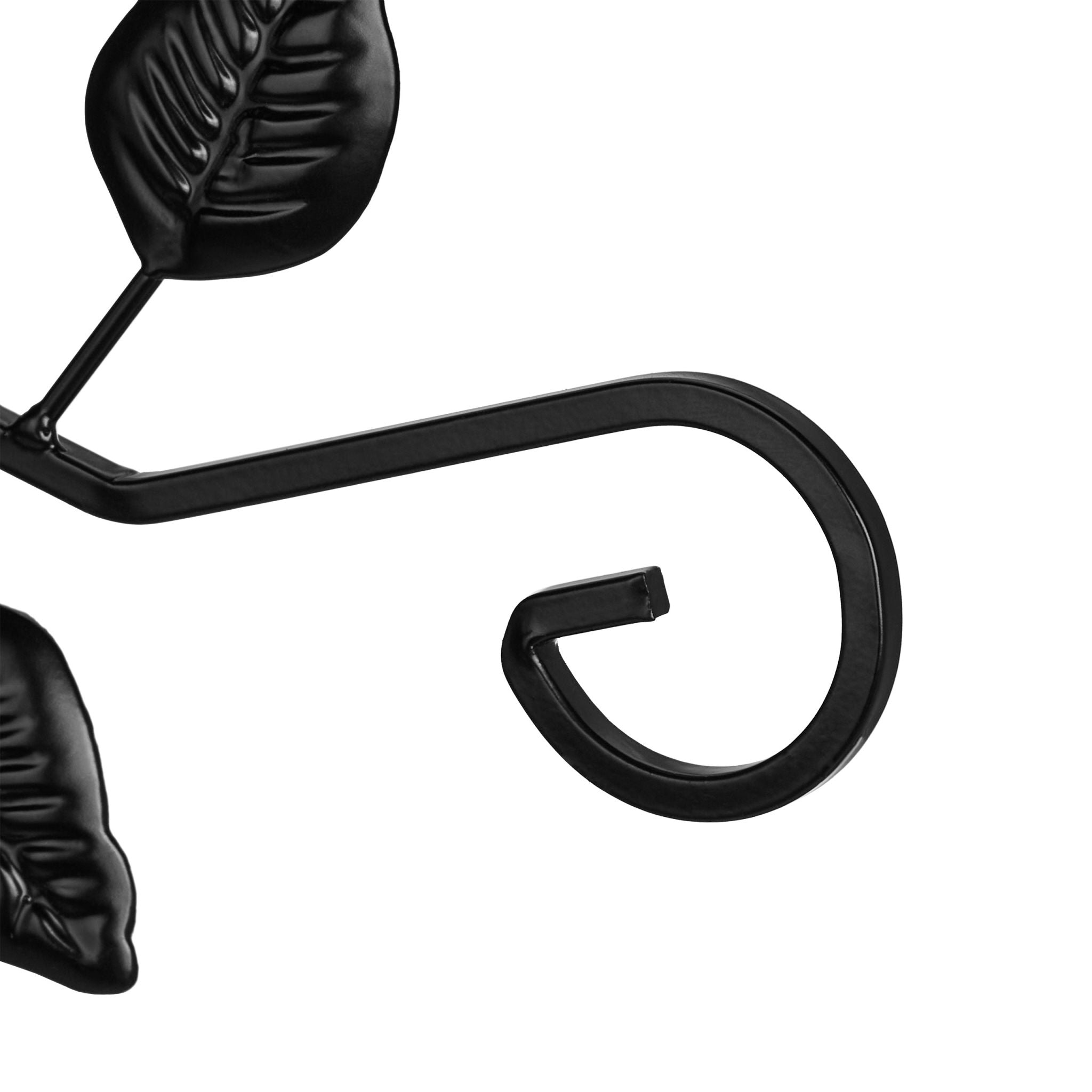Blumenampelhalterung 2er-Set Blattmotiv Schwarz von Relaxdays