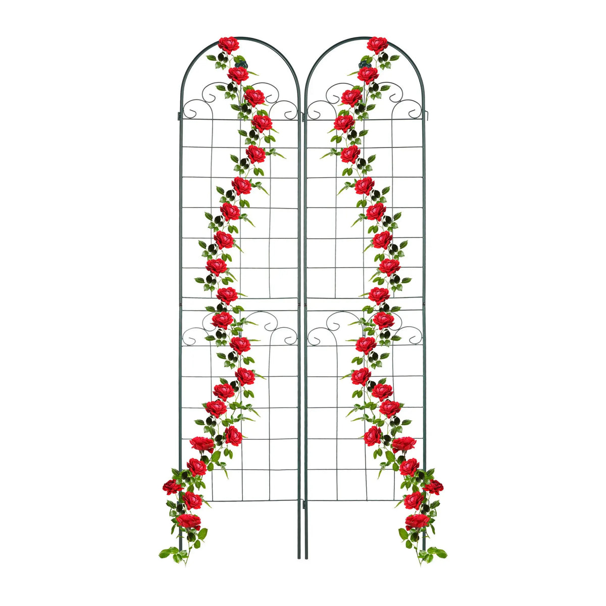 Rankgitter 2er-Set 220cm Dunkelgrün von Relaxdays