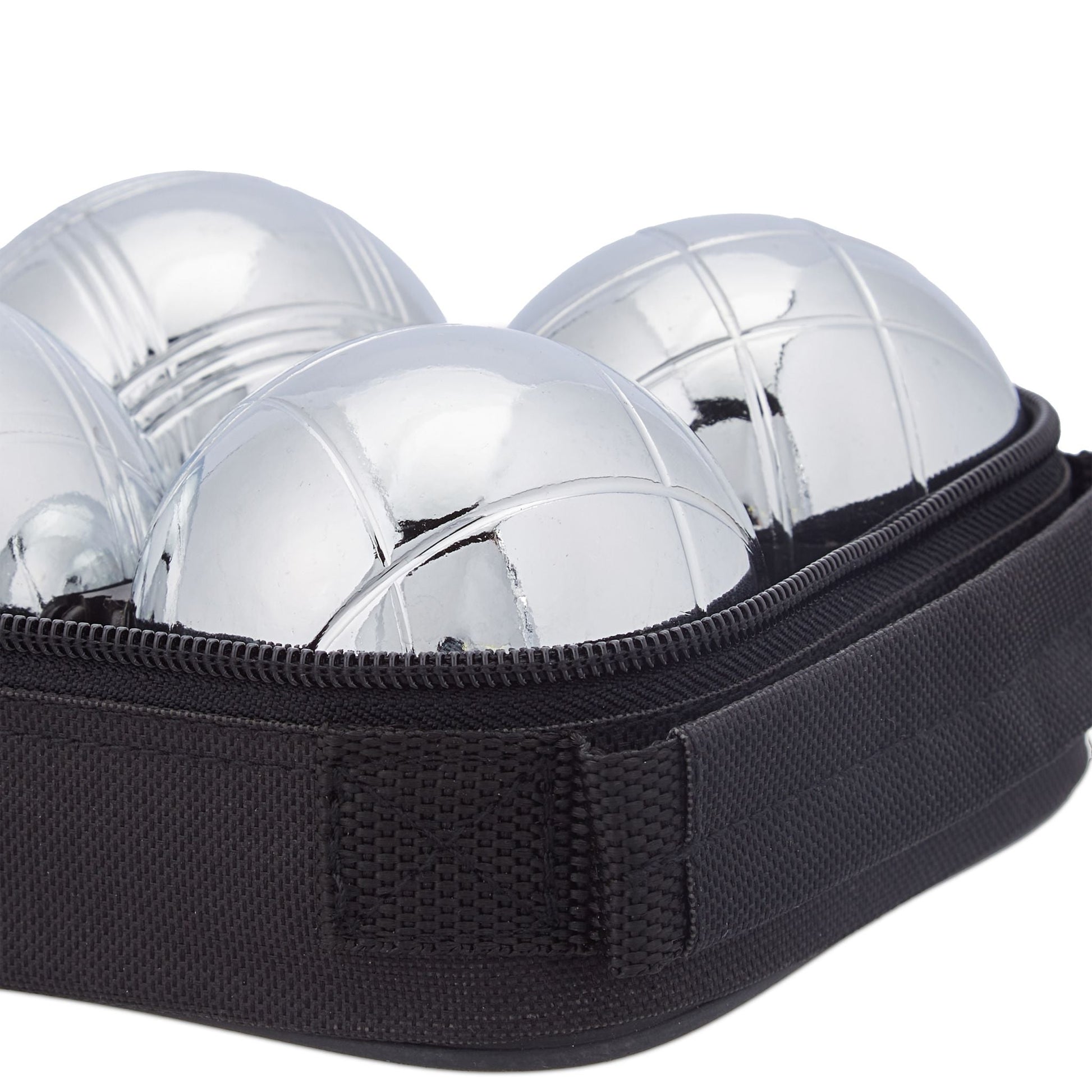 Boule Kugelset mit 4 Kugeln Schwarz-Silber von Relaxdays