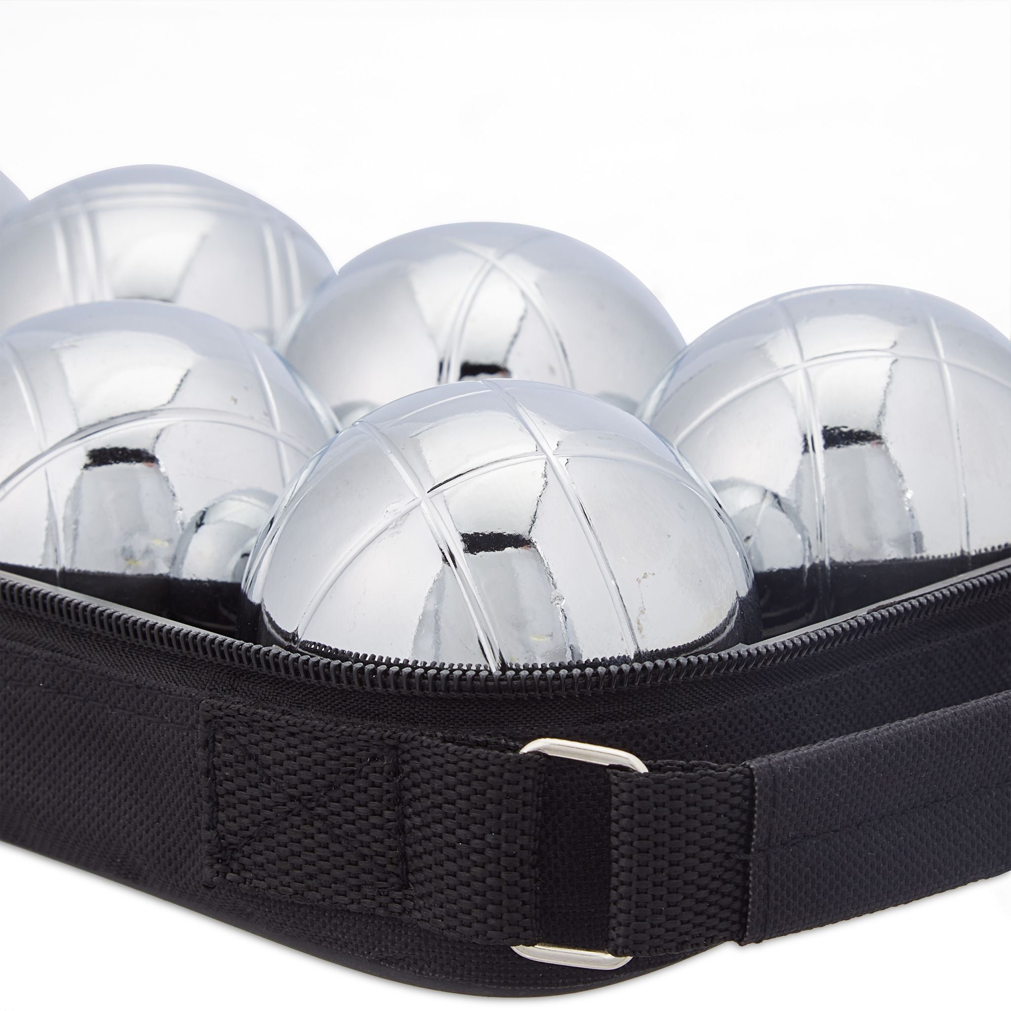 Boule Kugelset mit 8 Kugeln Schwarz-Silber