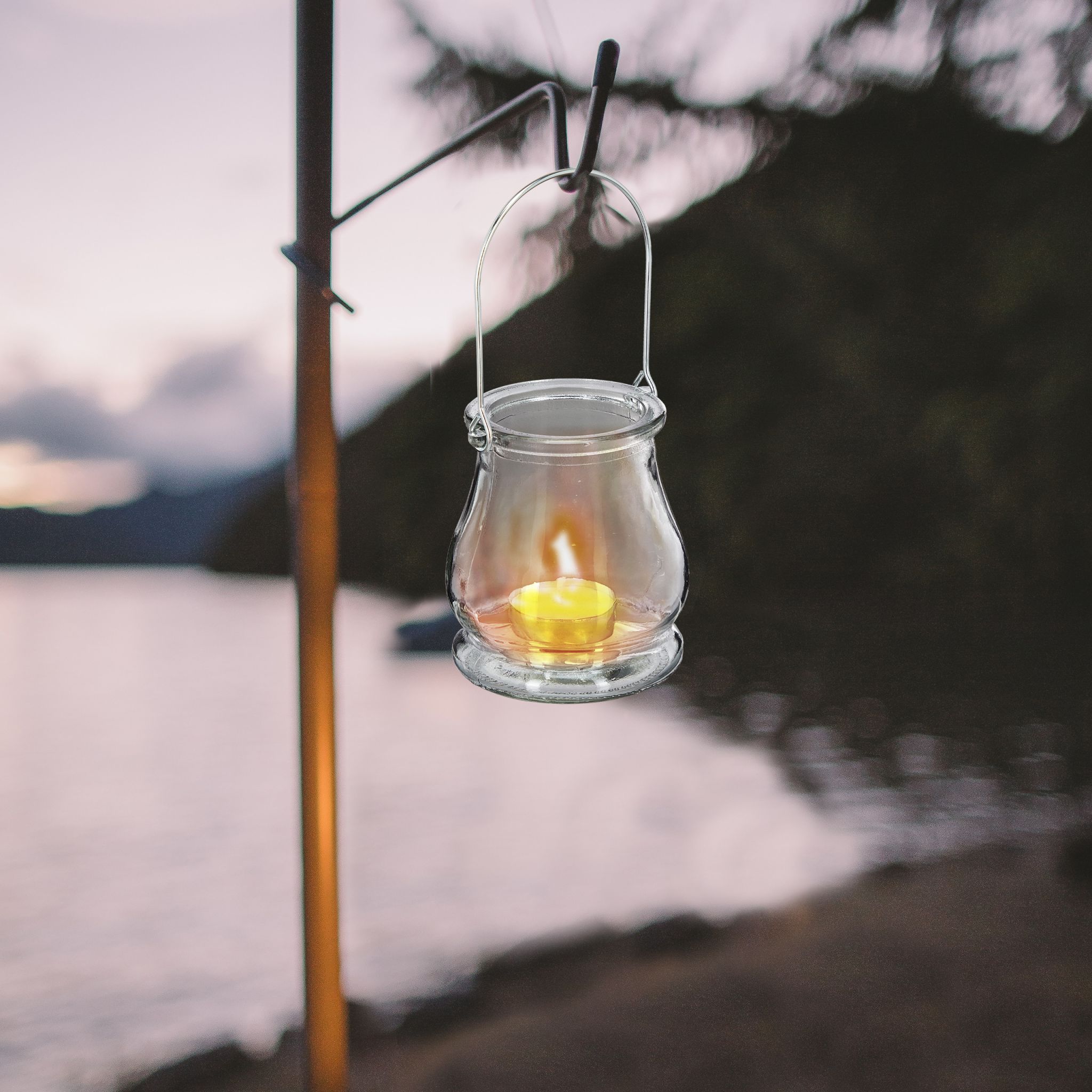 Transparentes Windlicht 12er-Set Silber-Transparent von Relaxdays