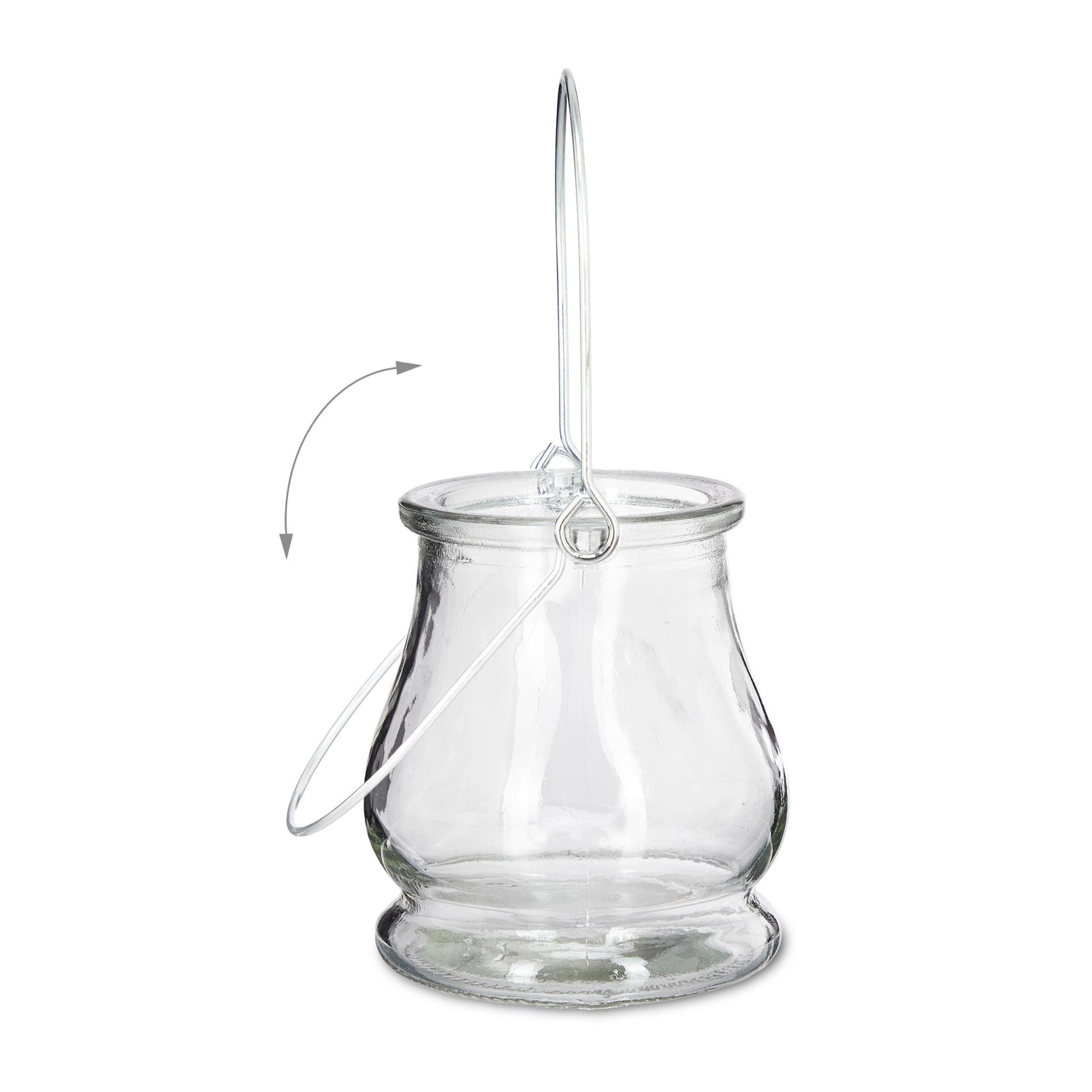 Transparentes Windlicht 12er-Set Silber-Transparent von Relaxdays