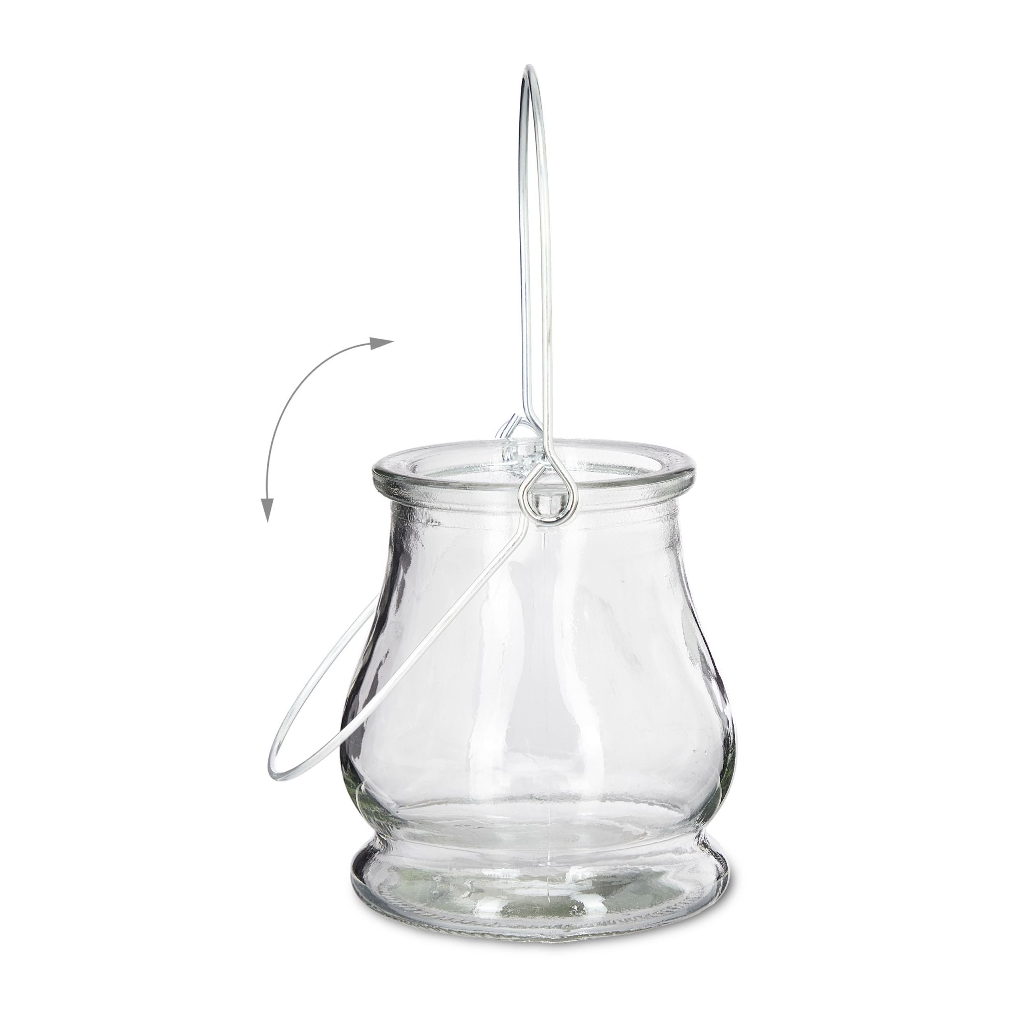 Transparentes Windlicht 12er-Set Silber-Transparent von Relaxdays