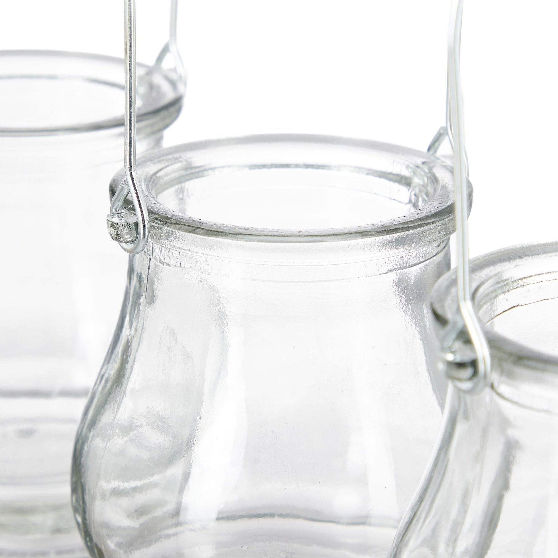 Transparentes Windlicht 12er-Set Silber-Transparent von Relaxdays