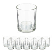 Teelichtgläser transparent 12er-Set Transparent von Relaxdays