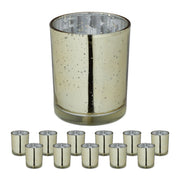 Teelichtgläser gold 12er-Set Gold-Silber von Relaxdays