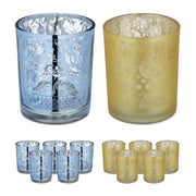 Teelichtgläser gold silber 12er-Set Gold-Silber-Transparent von Relaxdays