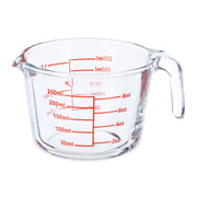 Messbecher Glas 250ml Rot-Transparent von Relaxdays
