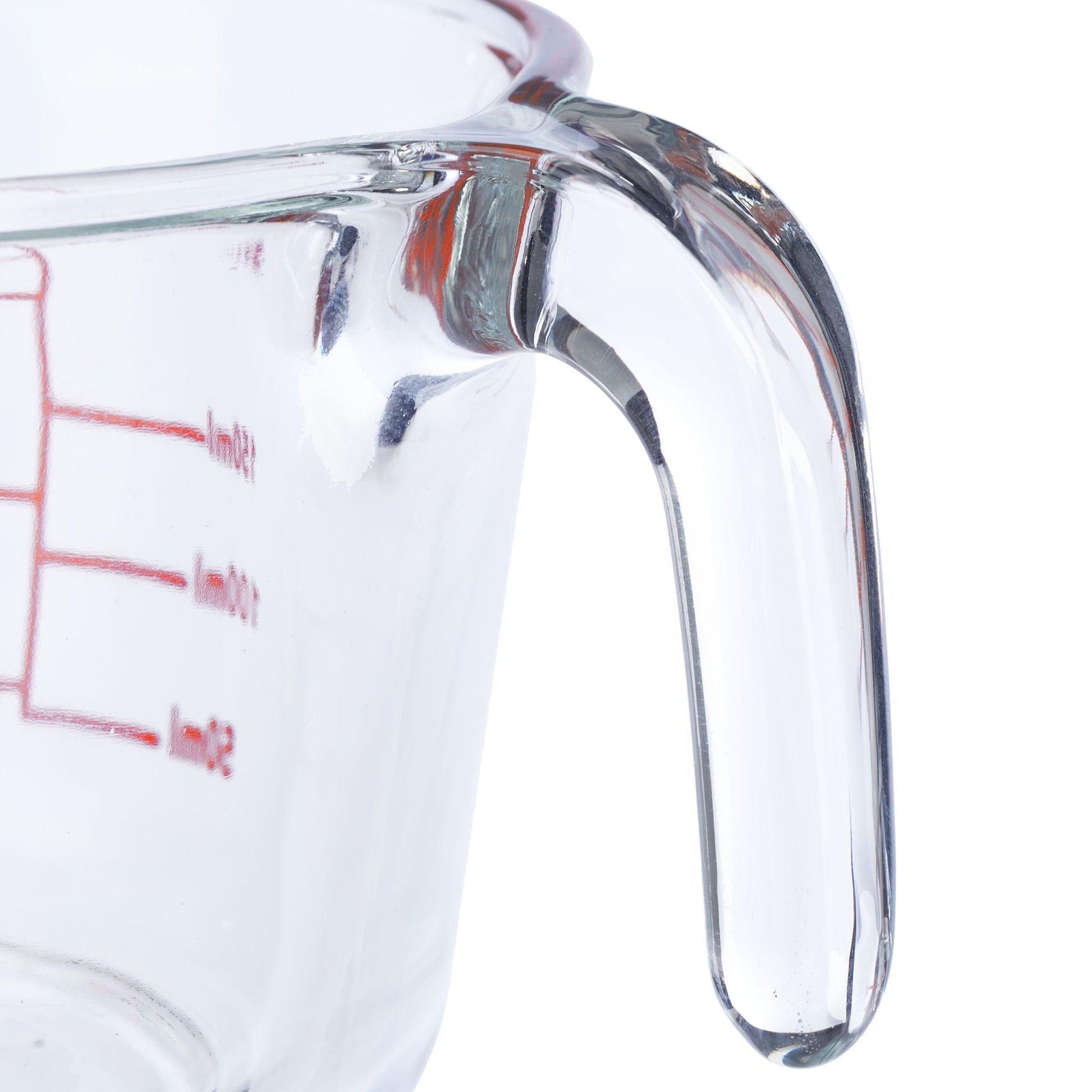 Messbecher Glas 250ml Rot-Transparent von Relaxdays