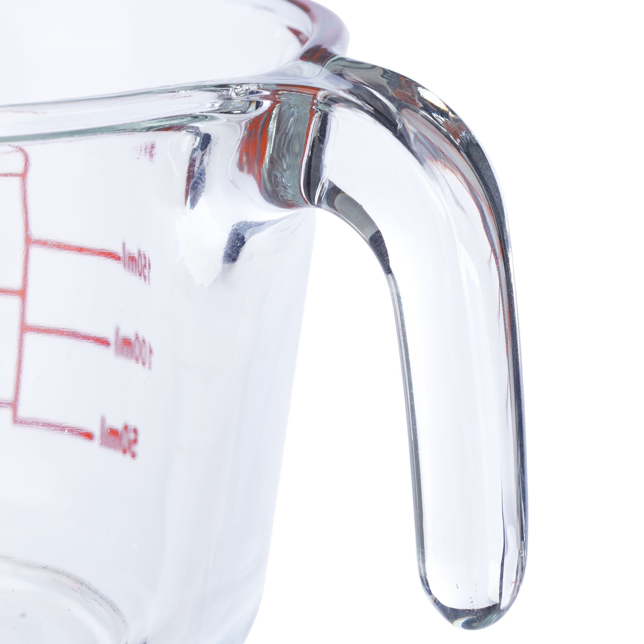 Messbecher Glas 250ml Rot-Transparent von Relaxdays