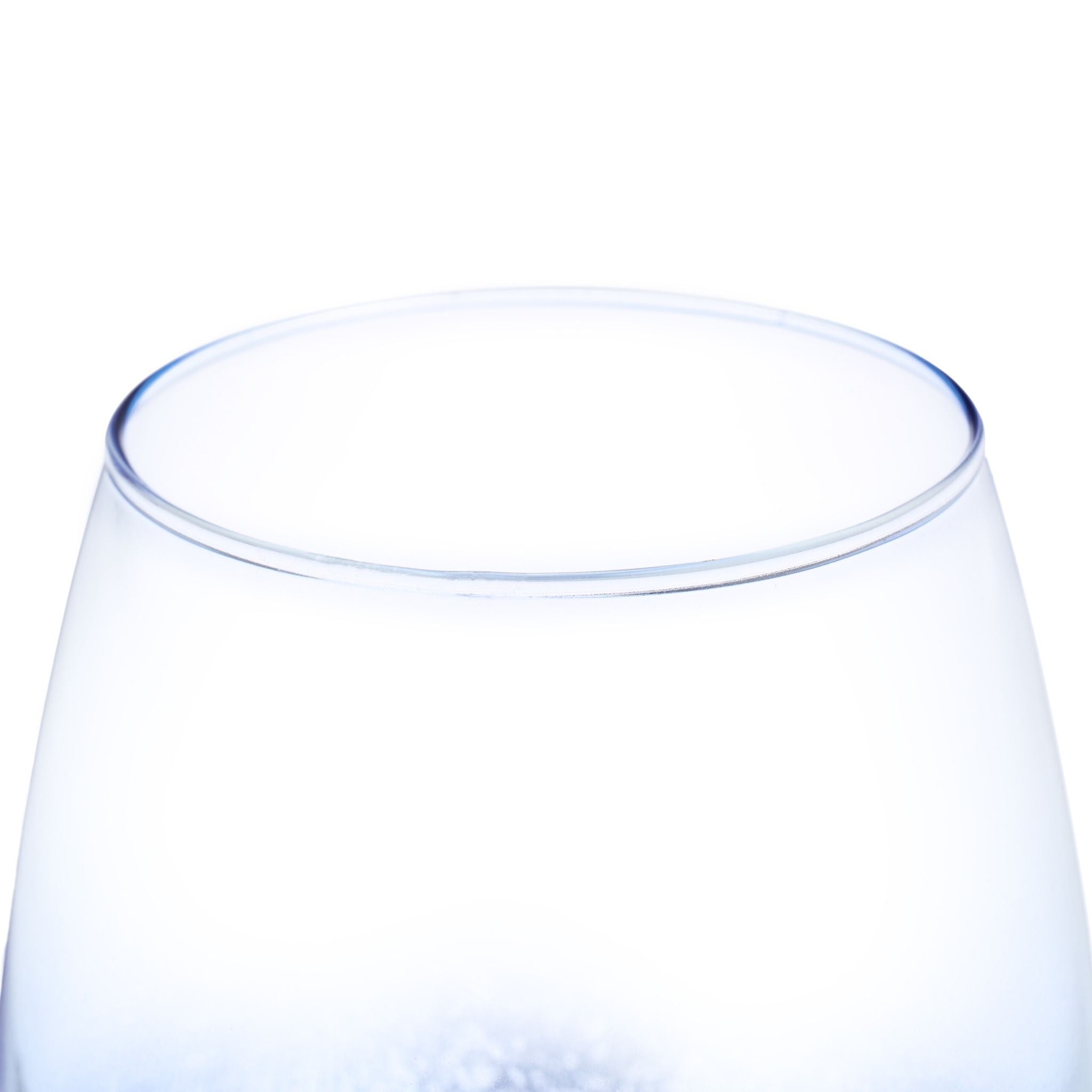 Weingläser ohne Stiel 2er-Set blau Blau-Silber-Transparent von Relaxdays