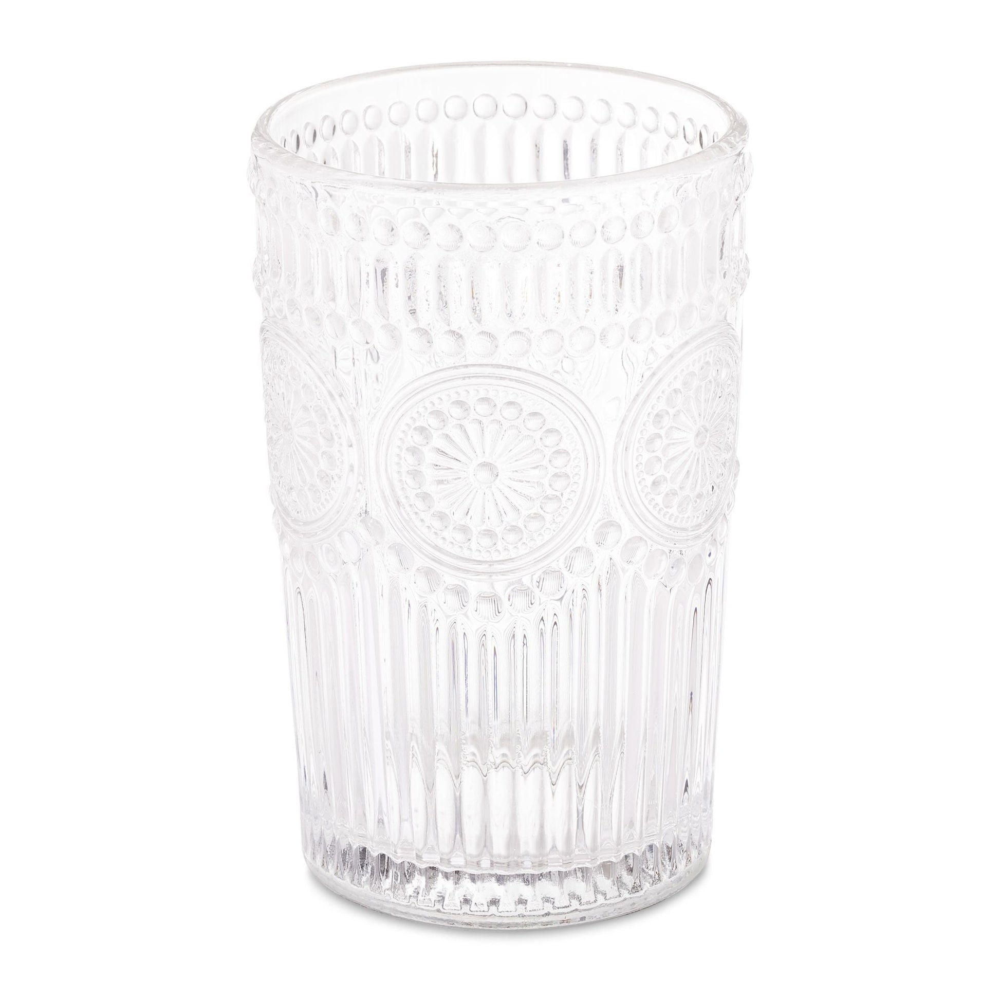 Vintage Trinkgläser 4er-Set 400ml Transparent von Relaxdays