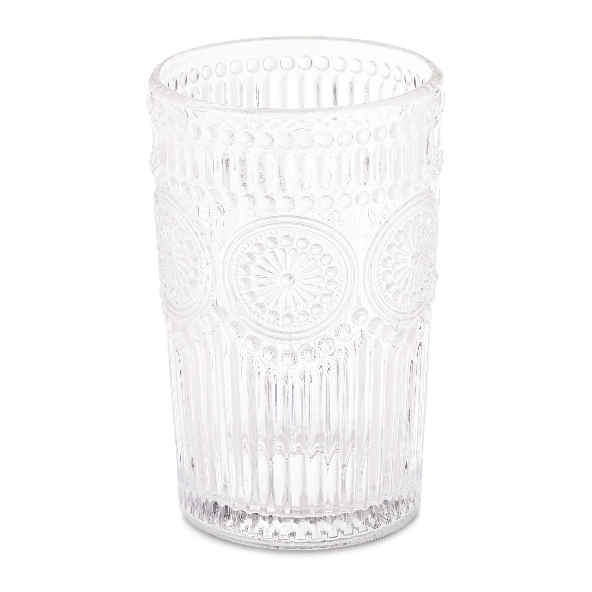 Vintage Trinkgläser 4er-Set 400ml Transparent von Relaxdays