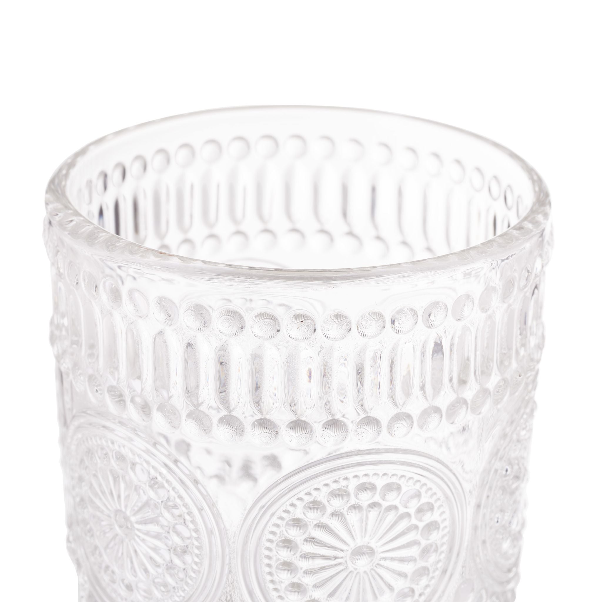 Vintage Trinkgläser 4er-Set 400ml Transparent von Relaxdays