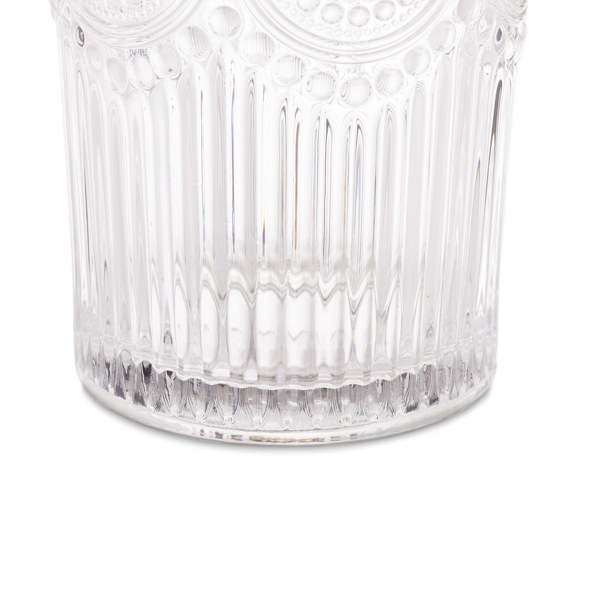 Vintage Trinkgläser 4er-Set 400ml Transparent von Relaxdays