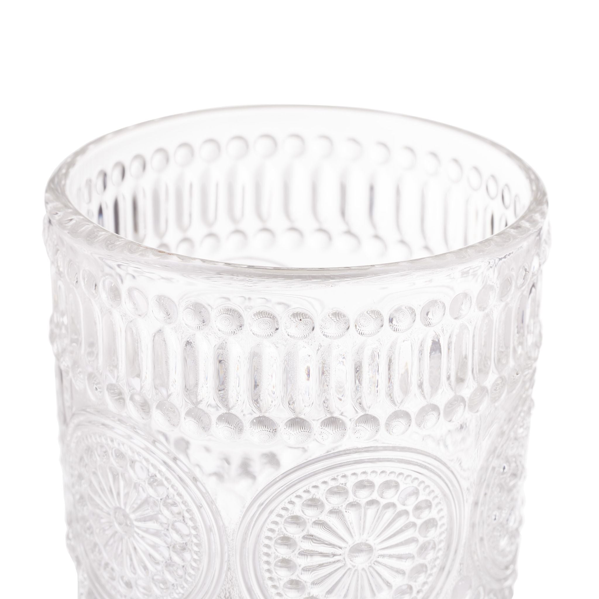 Vintage Trinkgläser 4er-Set 300ml Transparent von Relaxdays