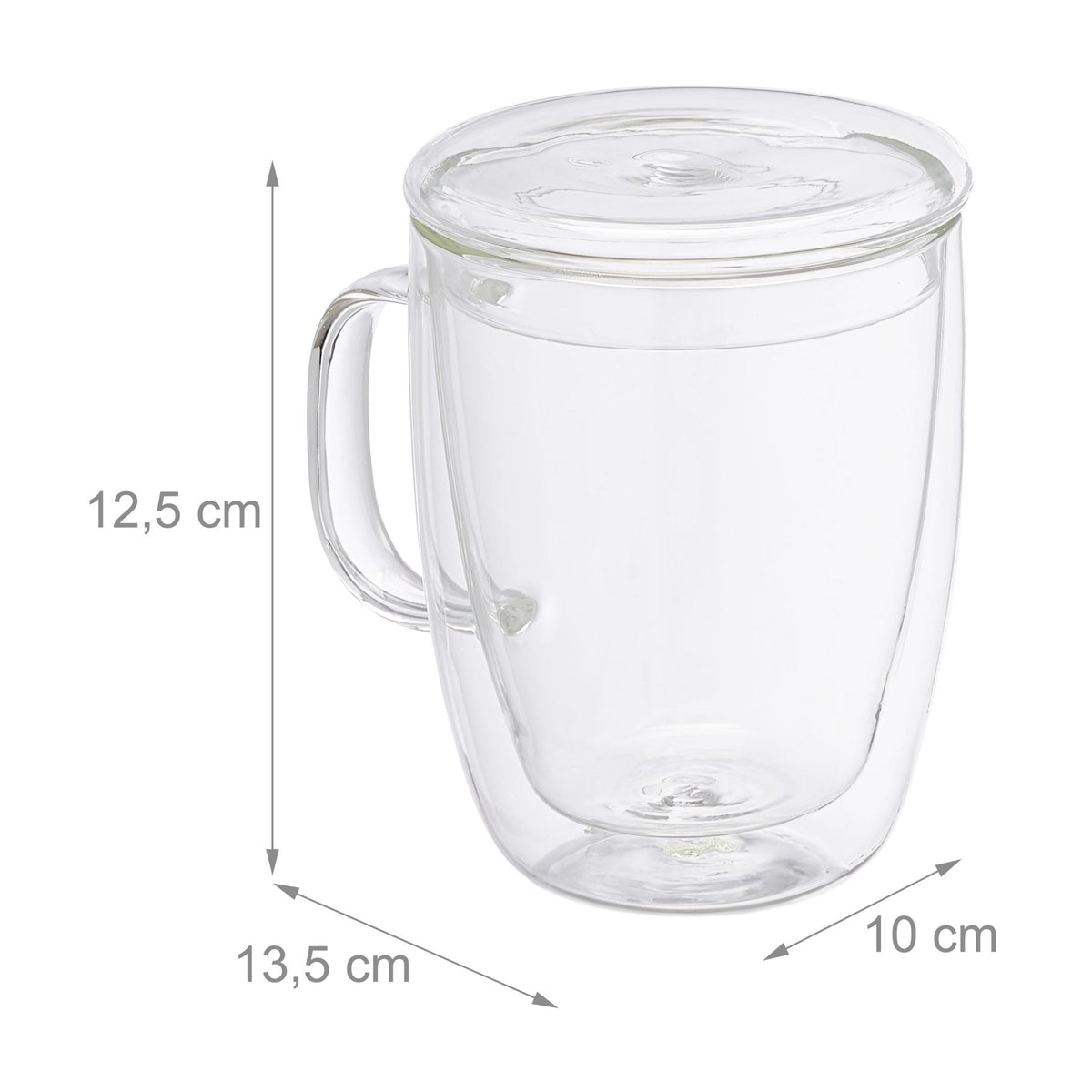 Doppelwandige Kaffeegläser 2er-Set Transparent von Relaxdays
