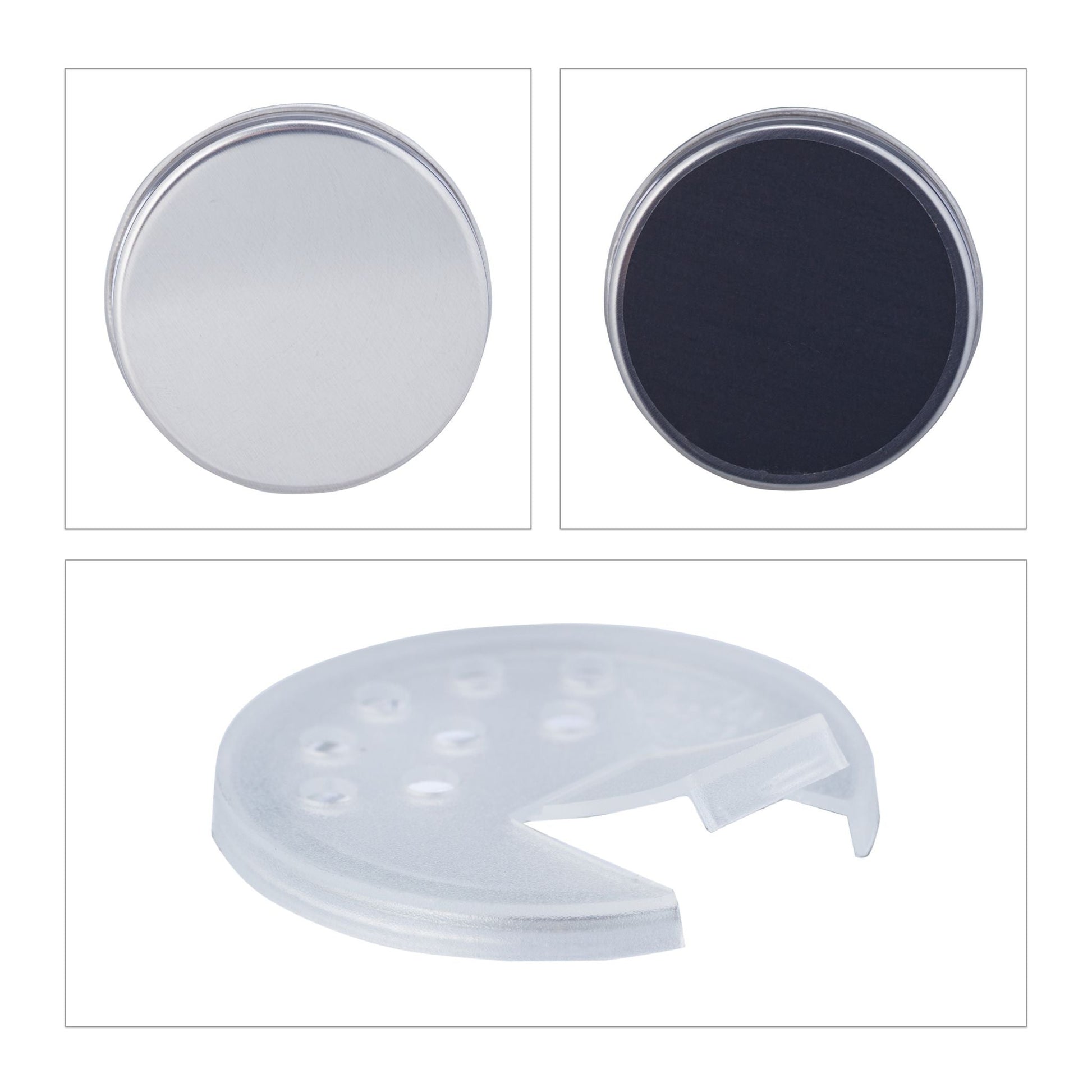 Gewürzgläser 36er-Set Silber-Transparent von Relaxdays
